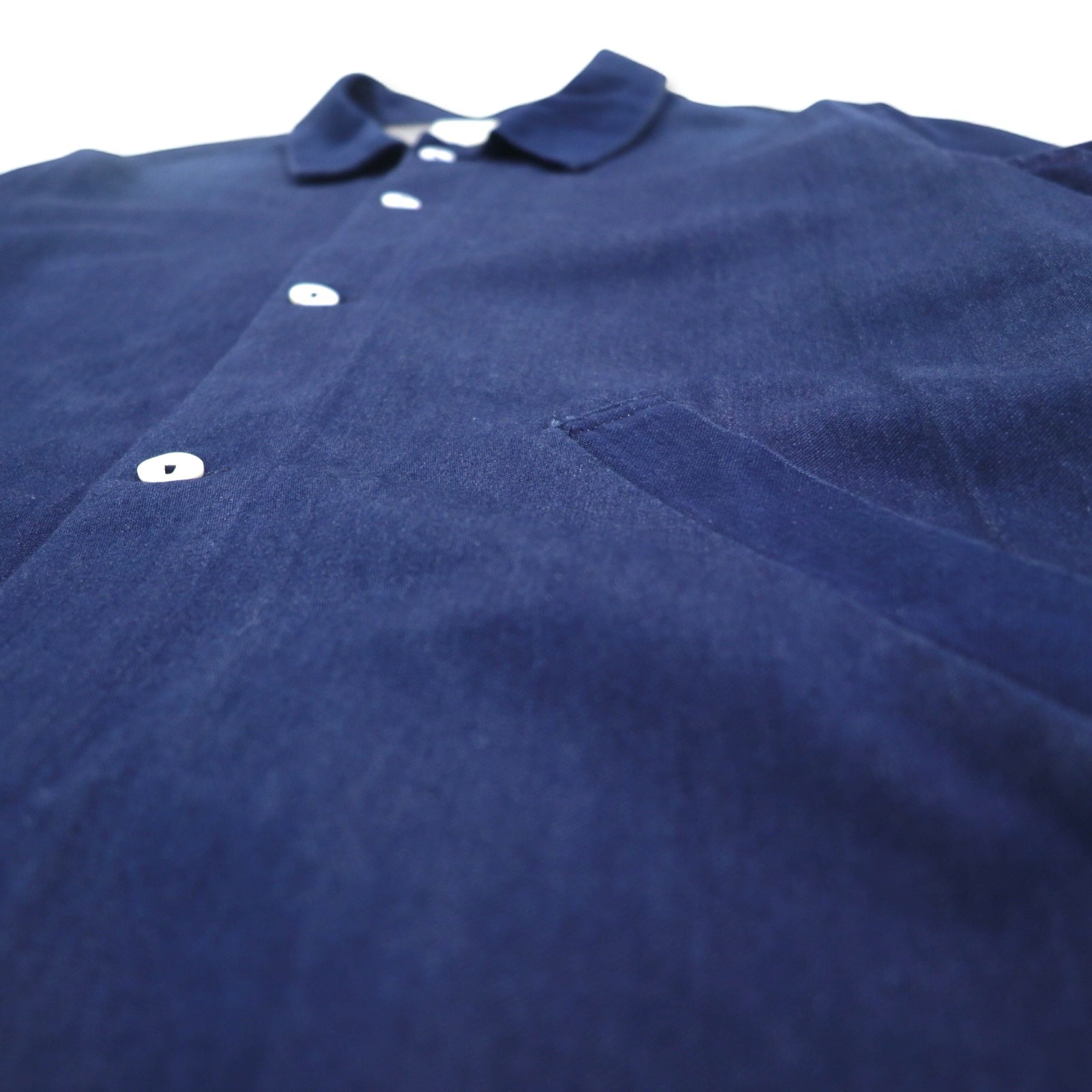 Badhiya (ランチキ) Oversize Denim Shop Coat S Blu Indigo Cotone