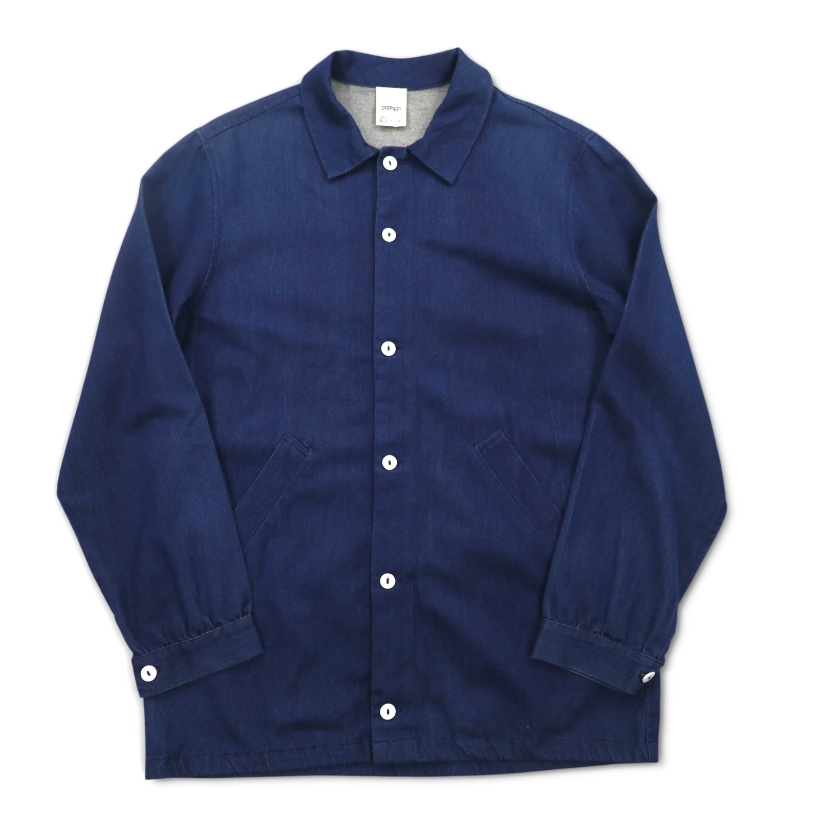 Badhiya (ランチキ) Oversize Denim Shop Coat S Blu Indigo Cotone