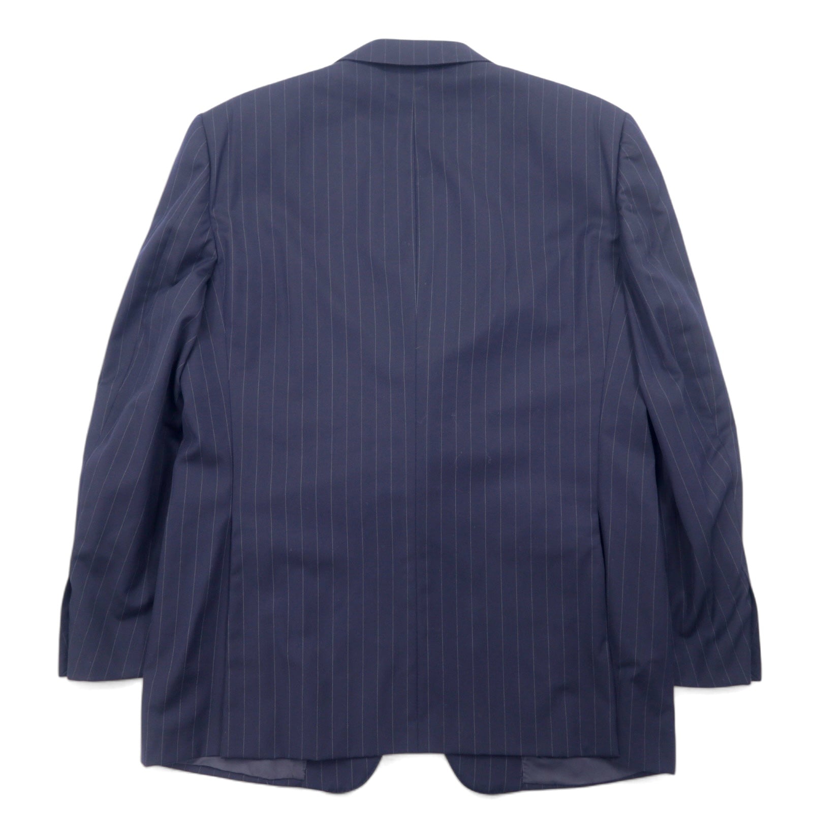 Giacca sartoriale Ermenegildo Zegna Made in Italy XL blu scuro in lana a righe