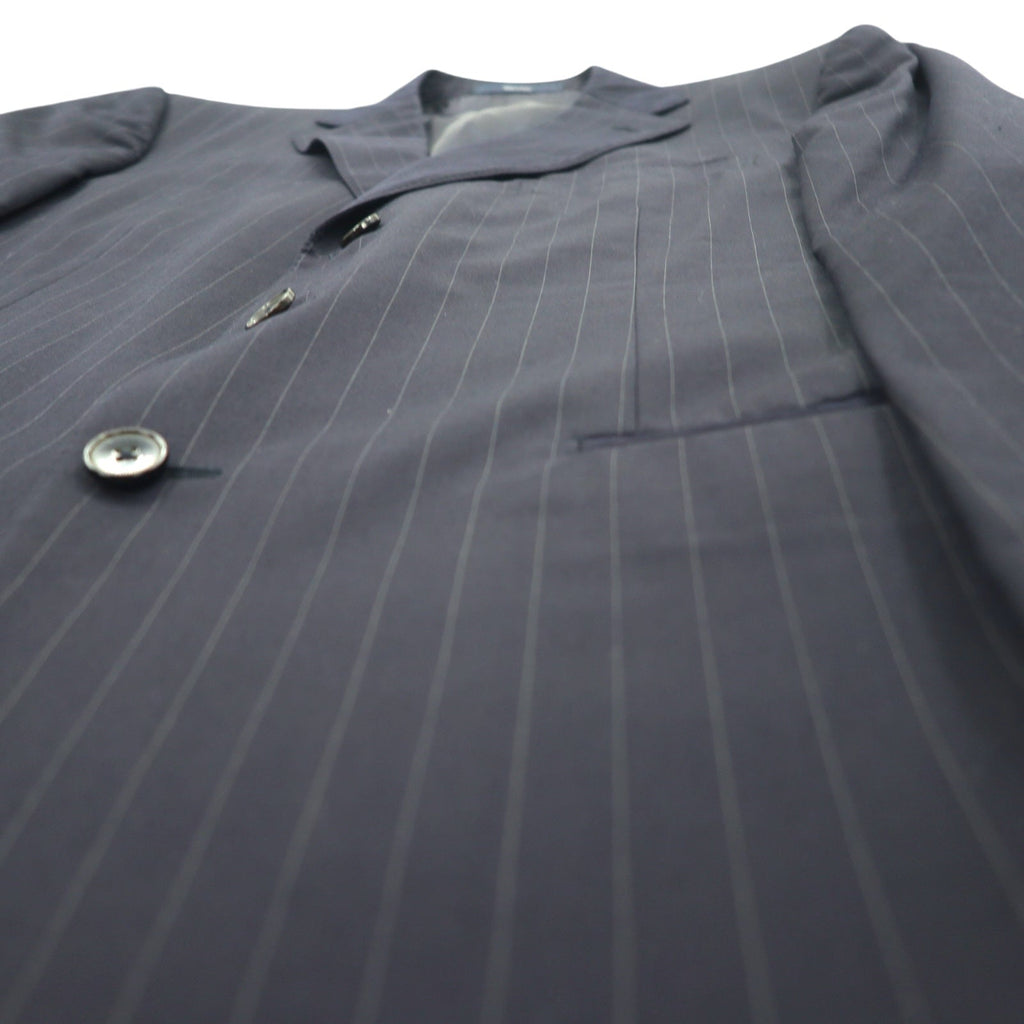 Giacca sartoriale Ermenegildo Zegna Made in Italy XL blu scuro in lana a righe