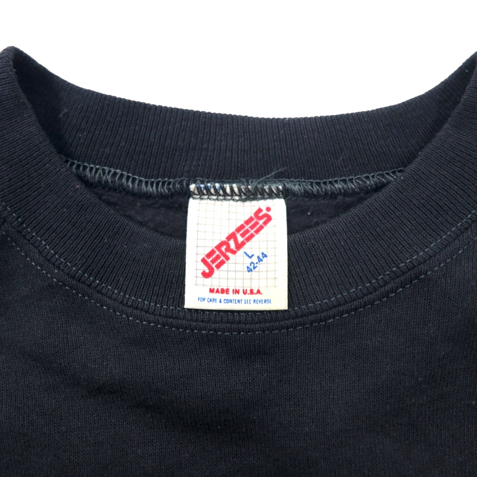 FELPA JERZEES MADE IN USA ANNI '90 STAMPA NERA COTONE INTERNO FELPATO LAZY GIRLS CLUB TAGLIA L