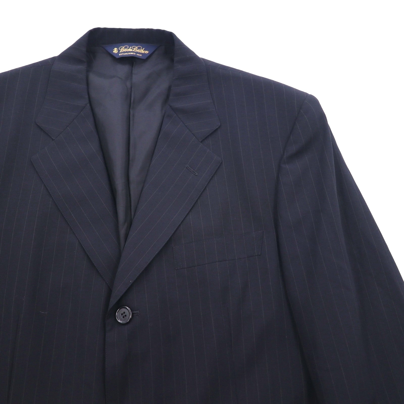 Brooks Brothers 3B セットアップ スーツ M ネイビー ウール ストライプ
