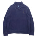 Polo by Ralph Lauren ショールカラー スウェット XL ネイビー コットン スモールポニー刺繍