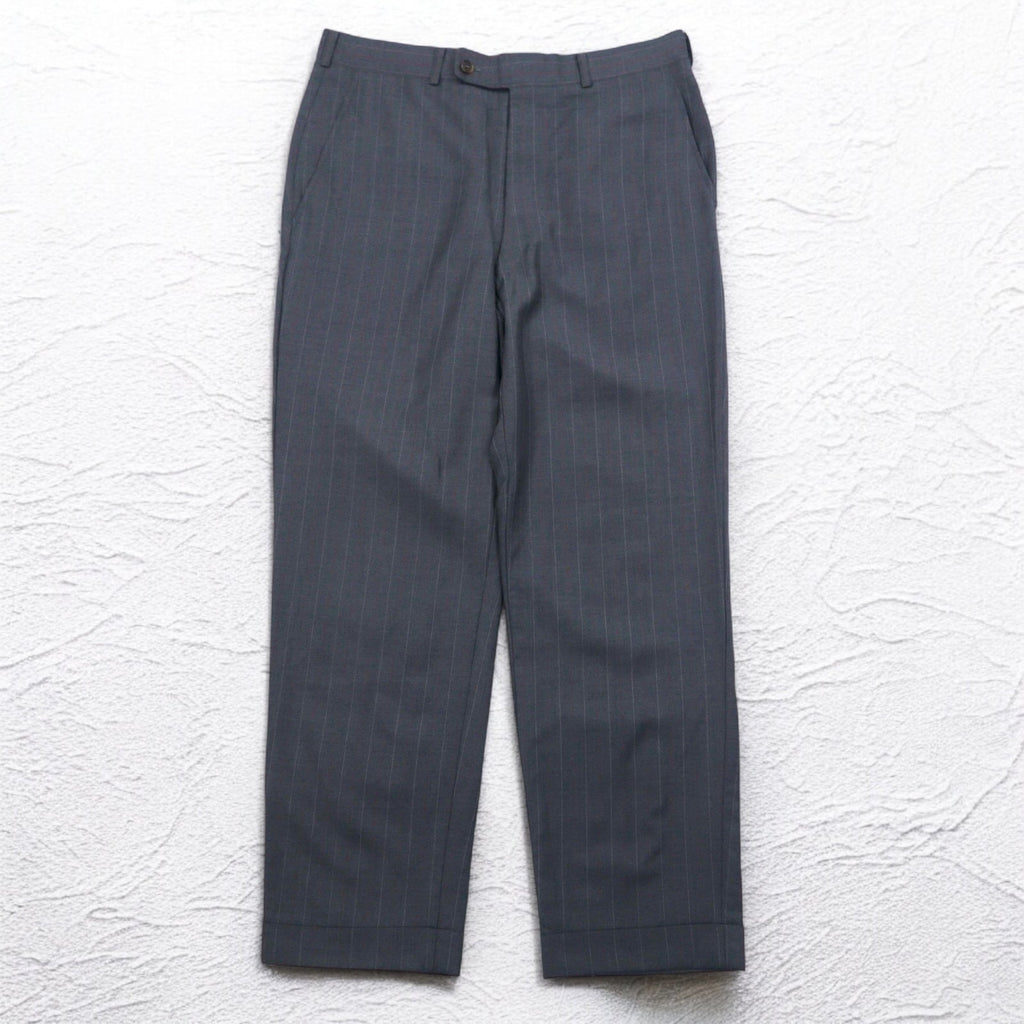 Ermenegildo Zegna イタリア製 3Bスーツ セットアップ L グレー ストライプ ウール