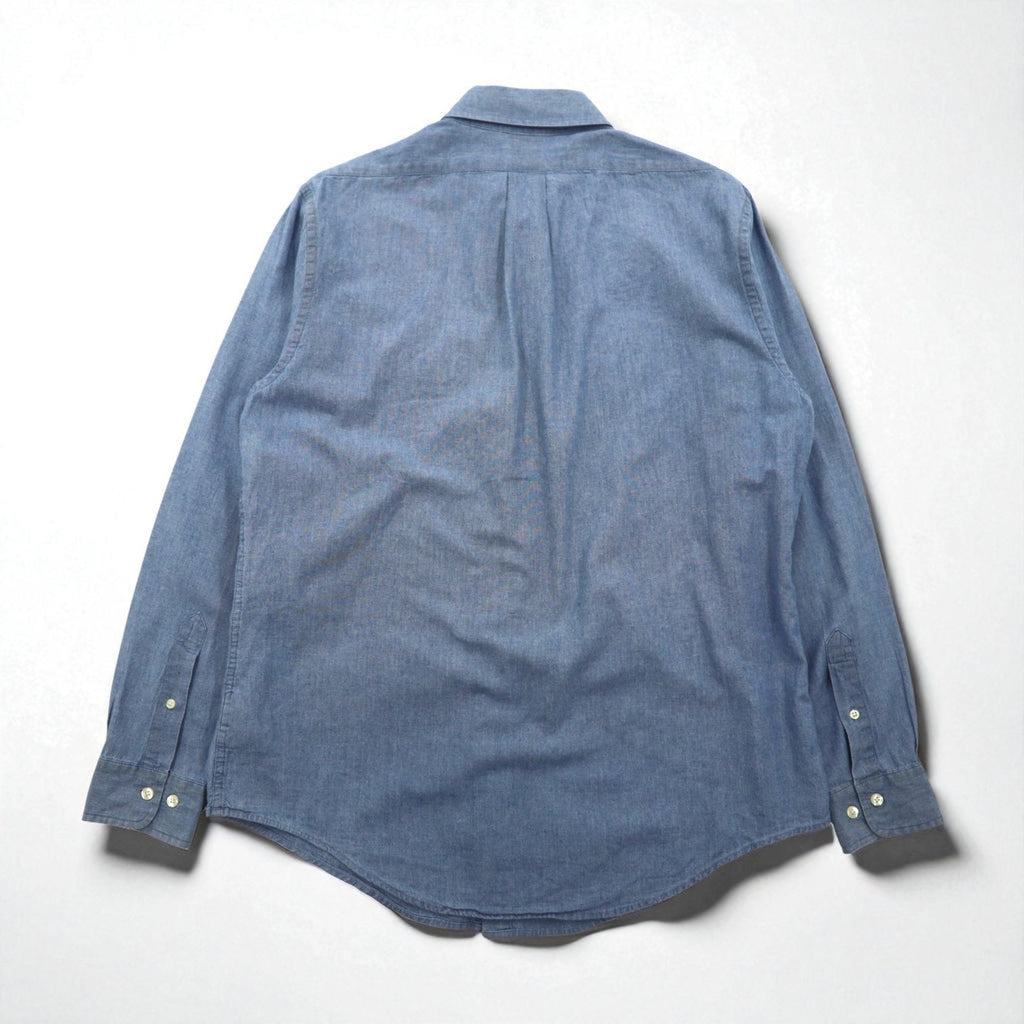 Brooks Brothers ボタンダウン シャンブレーシャツ L ブルー コットン REGENT