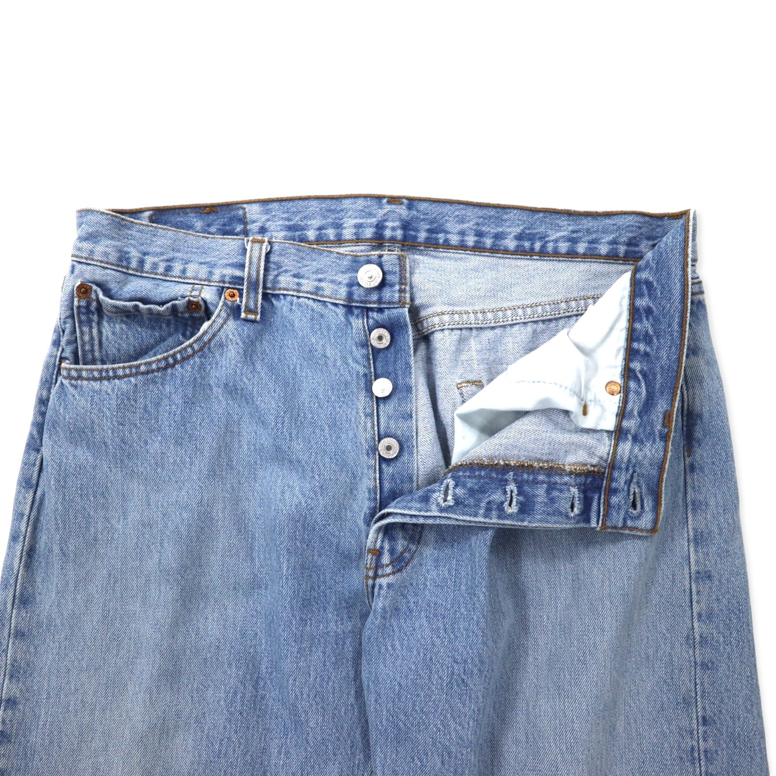 Levi's Euro Levis 501 Jeans 34 Blu Ice Wash Cotone Bottone 501-0113