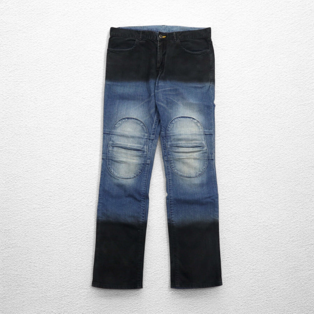 Alexander Lee Chang TUCK YOU 2TONE スキニー デニムパンツ L インディゴ ブルー ブラック AC-041404-1