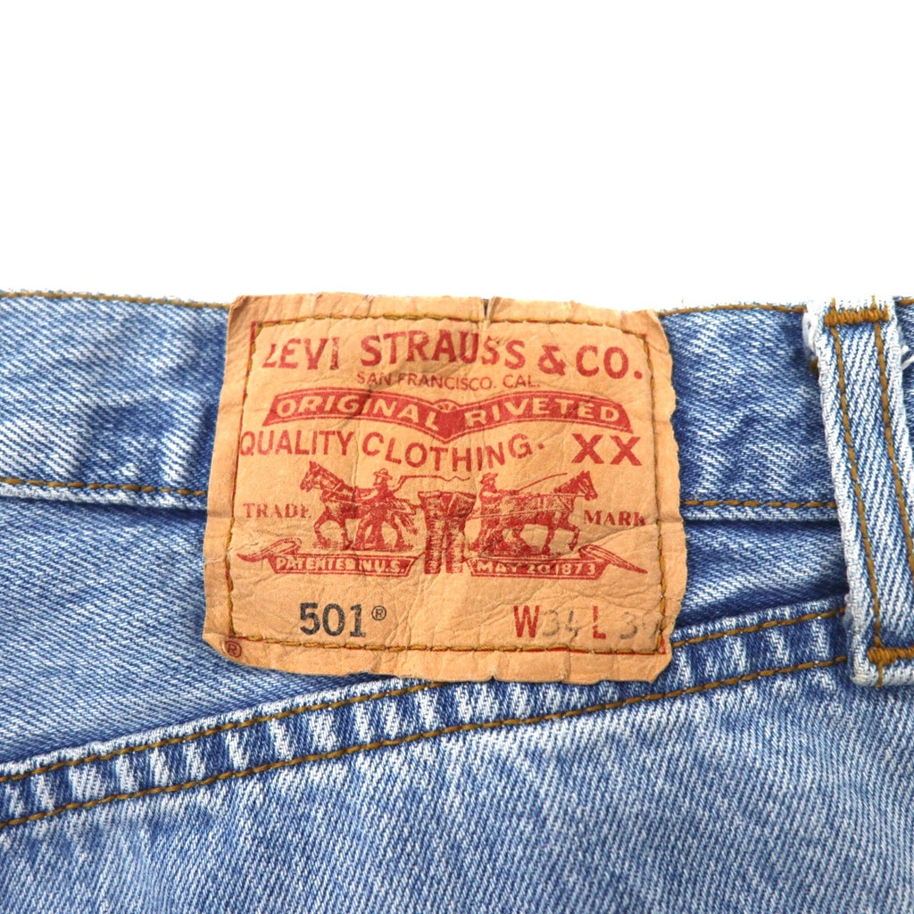 Levi's Euro Levis 501 Jeans 34 Blu Ice Wash Cotone Bottone 501-0113