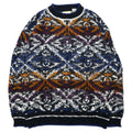 ADAM SLOANE Maglione in maglia acrilica fantasia anni '90, taglia L, multicolore