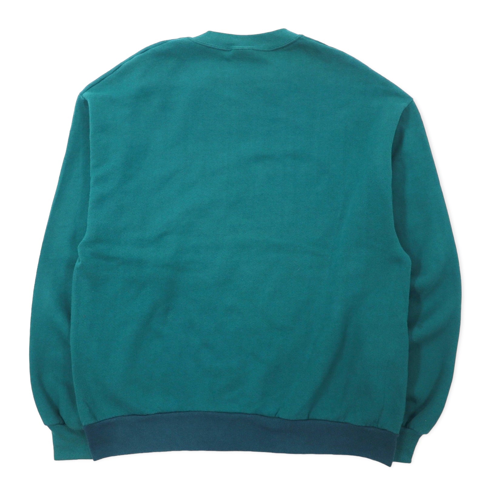 Felpa stampata JERZEES USA 90s L verde cotone St. Pete Beach FLORIDA