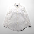 Ralph Lauren 90年代 オックスフォード ボタンダウンシャツ L ホワイト CUSTOM FIT スモールポニー刺繍