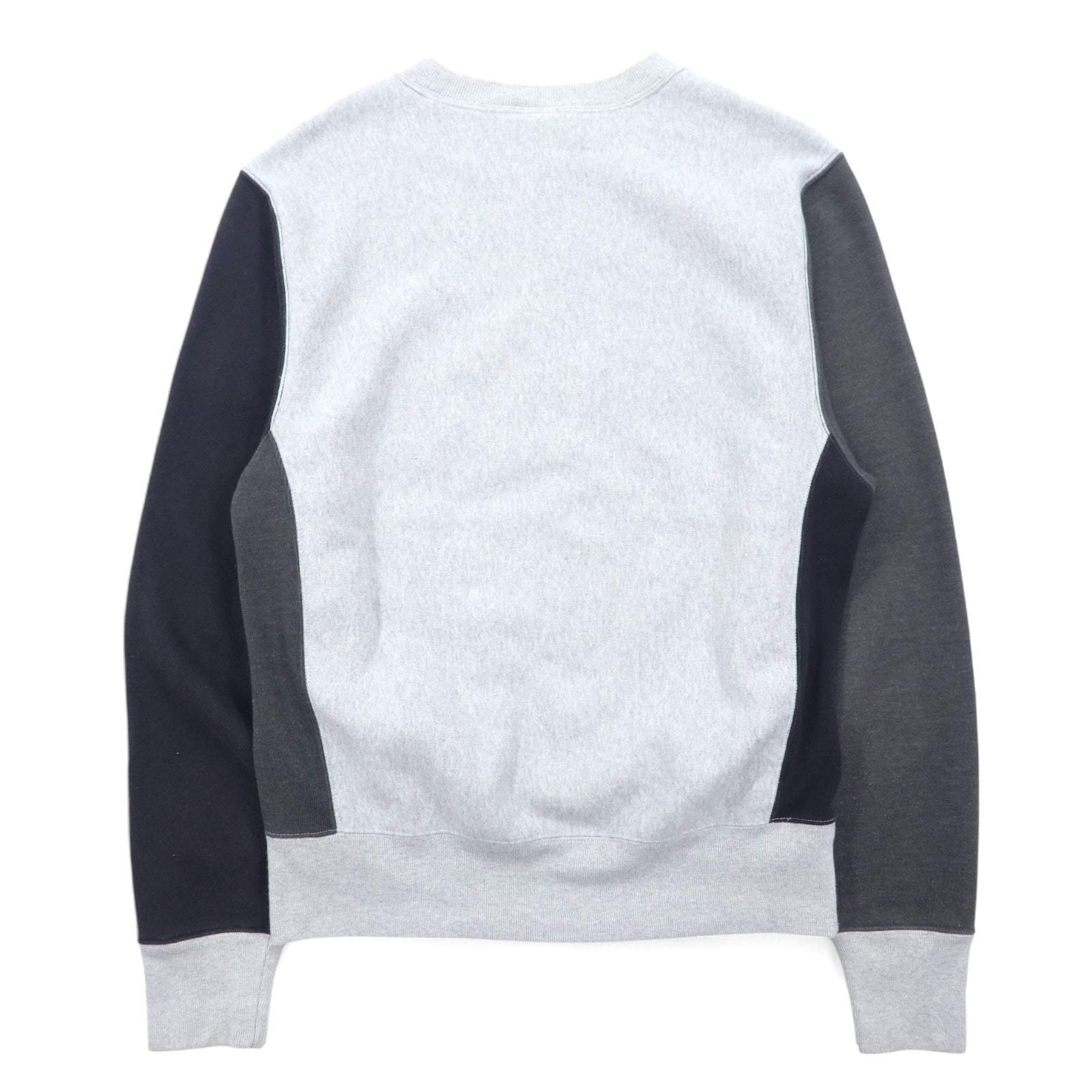 Champion Reverse Weave ricamo script logo Felpa L Grigio Cotone Color Block Etichetta Blu Replica