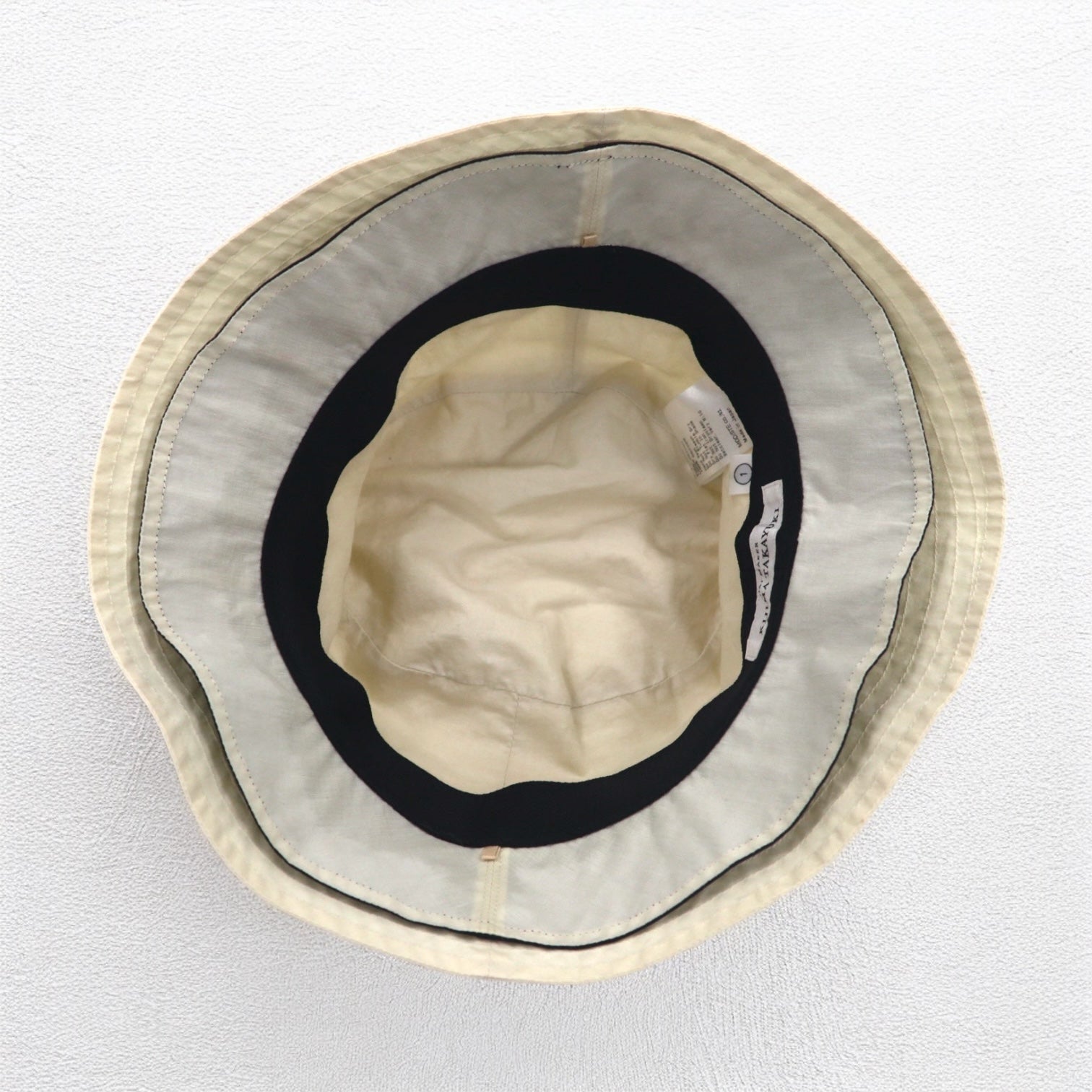 KIJIMA TAKAYUKI Cappello alla pescatora 2 vie 57 cm Avorio Cotone W-232630 Made in Japan