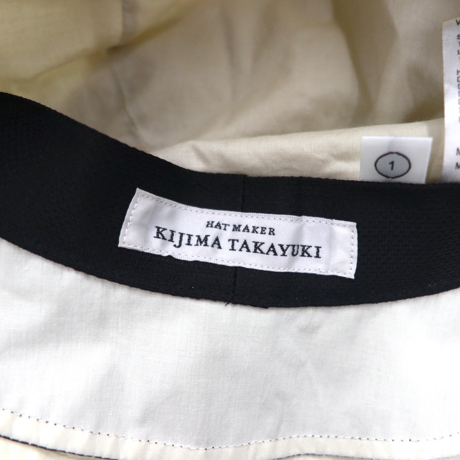 KIJIMA TAKAYUKI Cappello alla pescatora 2 vie 57 cm Avorio Cotone W-232630 Made in Japan