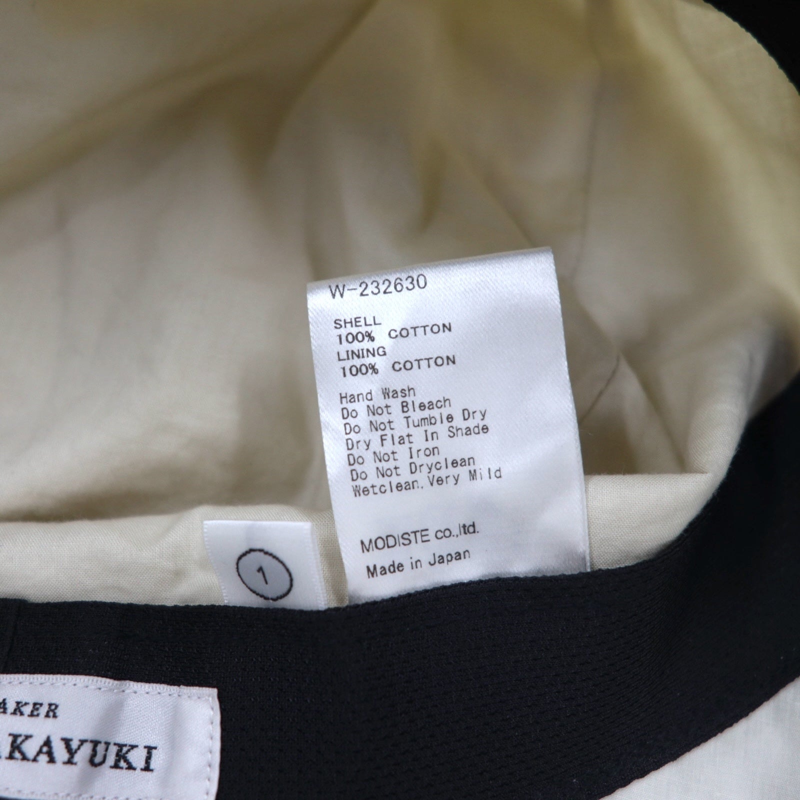 KIJIMA TAKAYUKI Cappello alla pescatora 2 vie 57 cm Avorio Cotone W-232630 Made in Japan