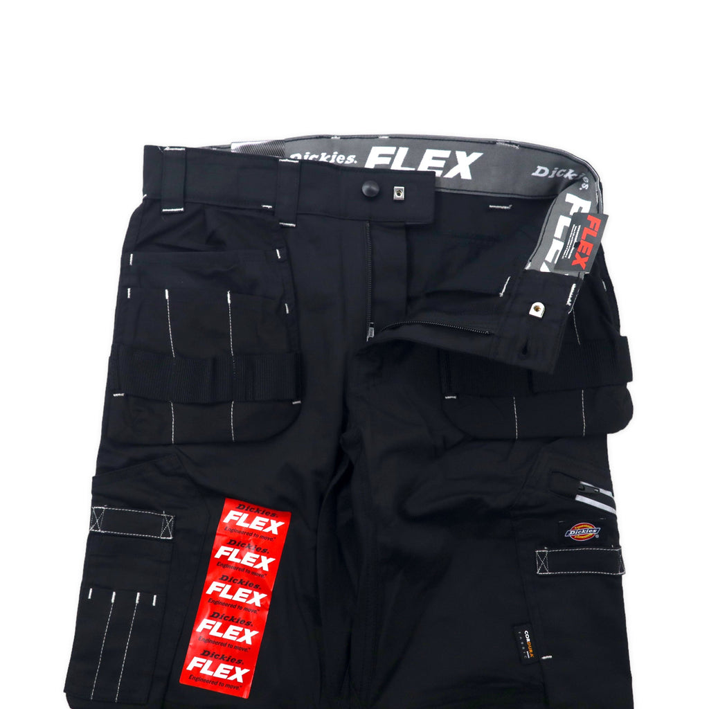 Dickies Pantaloni da lavoro tattici a doppia ginocchiera con tasche cargo 30 Neri Cotone CORDURA Multitasche UNIVERSAL FLEX HOLSTER TRS TR2010UBK Nuovo con etichette
