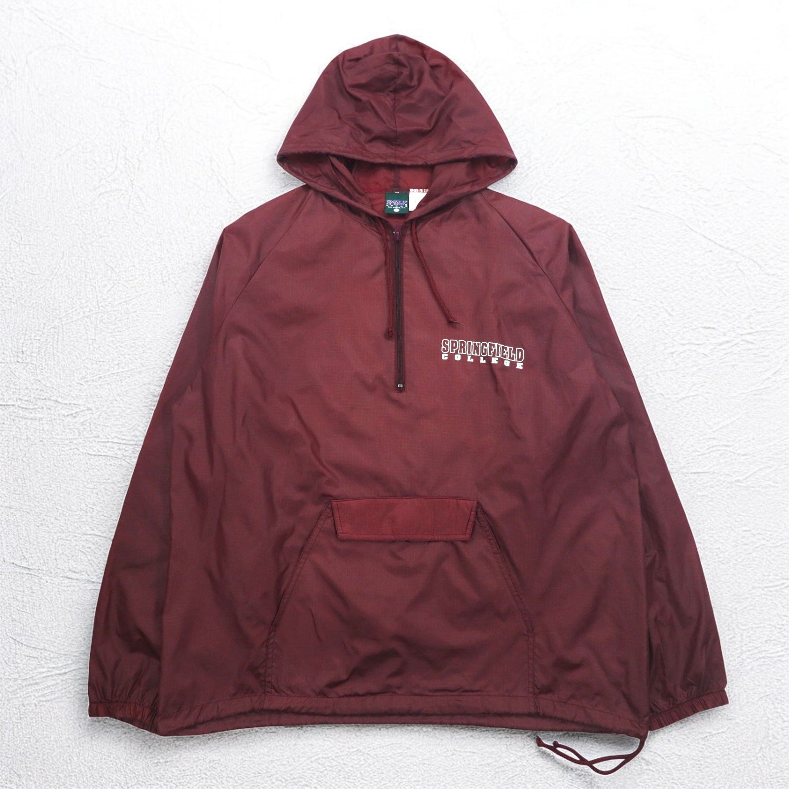 MV SPORT anni '90 Anorak a mezza zip L Nylon Ripstop Tasca frontale Fatto in Giamaica