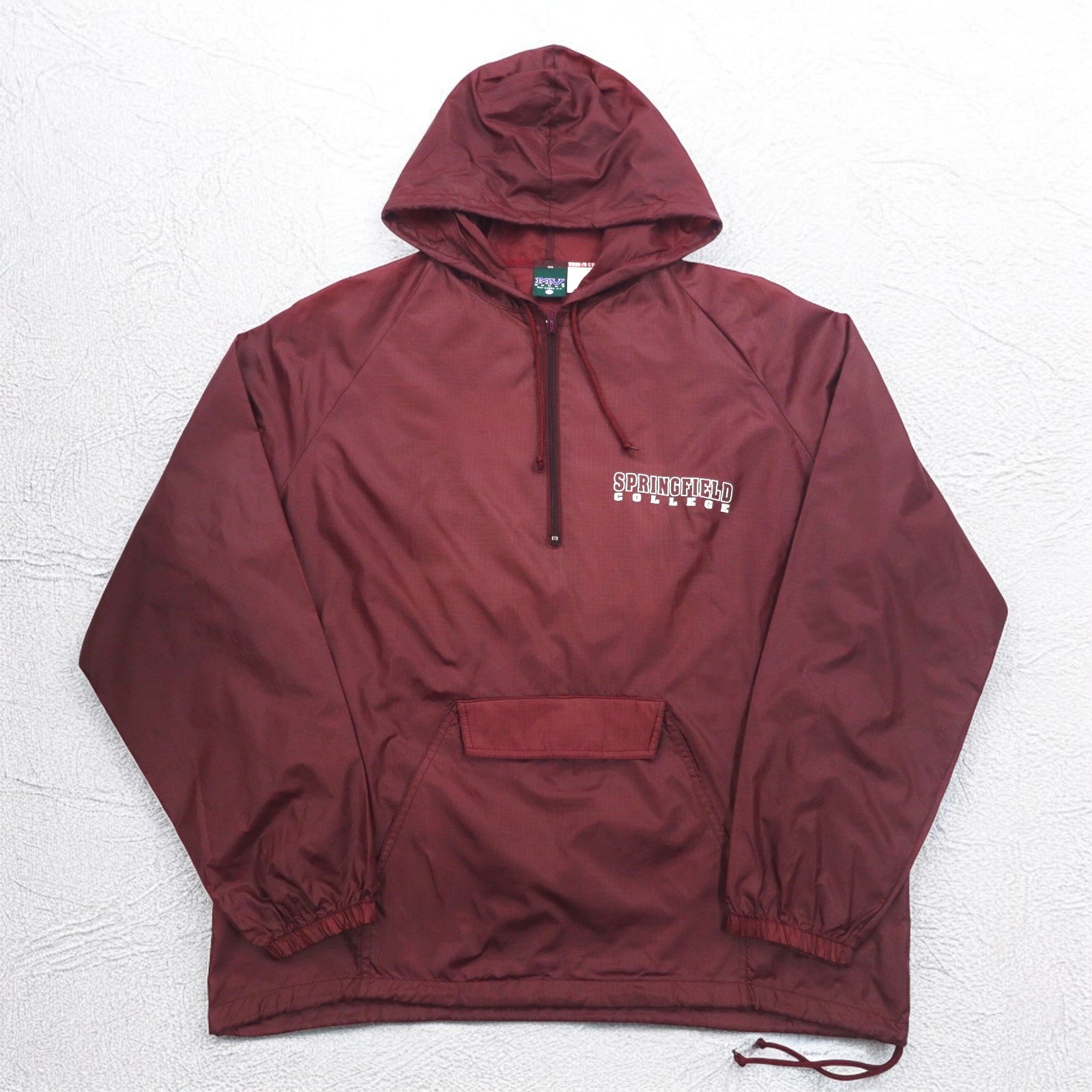 MV SPORT anni '90 Anorak a mezza zip L Nylon Ripstop Tasca frontale Fatto in Giamaica