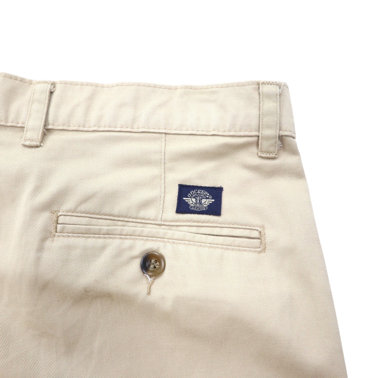 DOCKERS ( Levi's ) 90年代 CLASSIC FIT タック ワイド チノパンツ 36 ベージュ コットン ドミニカ製