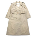 LONDON FOG Anni '90 Trench Coat Made in USA XL Beige Poliestere Cotone Fodera floreale