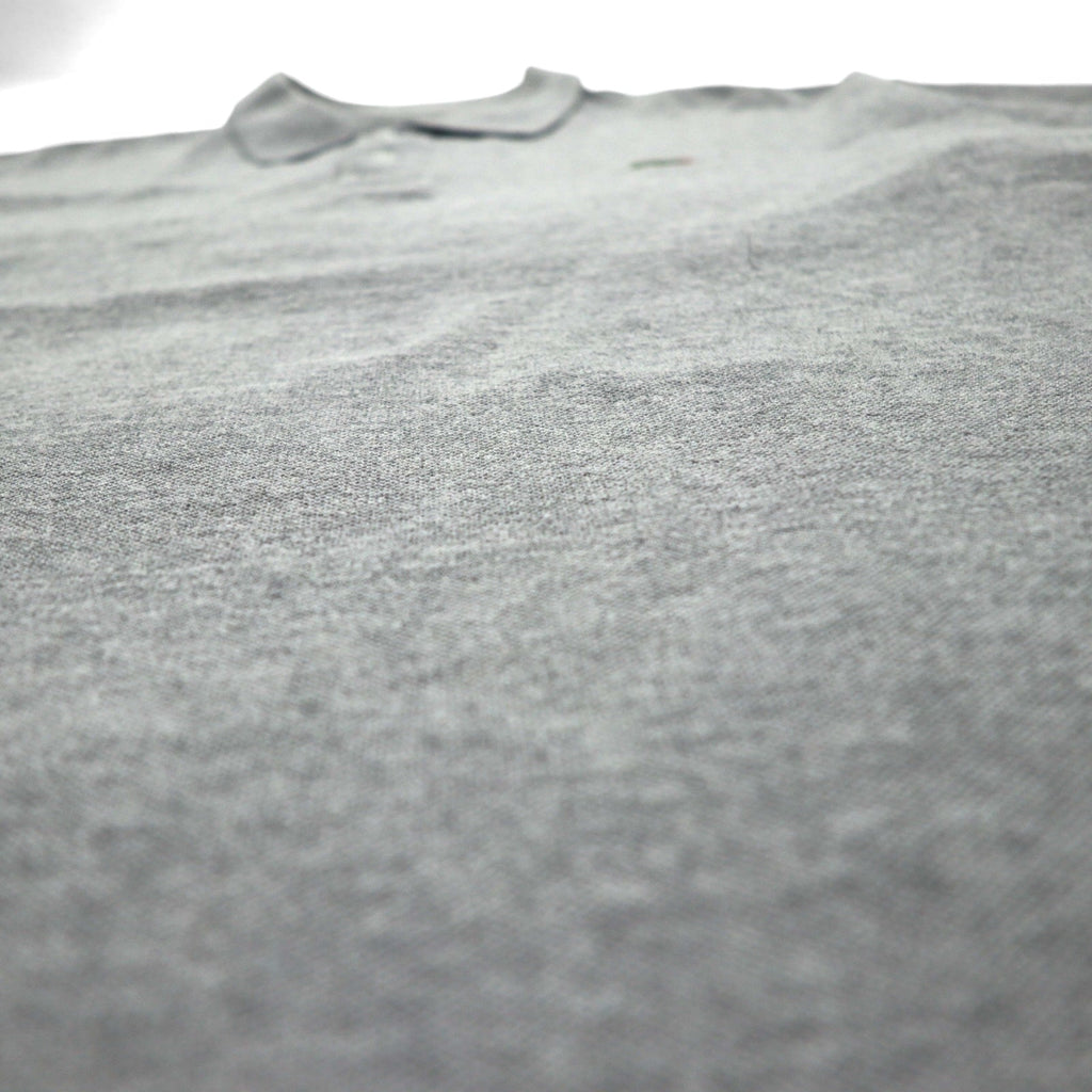 CHEMISE LACOSTE フランス製 70年代 フレンチラコステ ポロシャツ 2XL グレー 鹿の子 ワンポイントロゴ