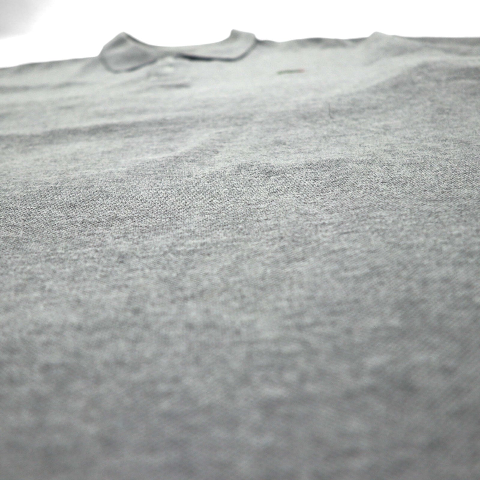 CHEMISE LACOSTE フランス製 70年代 フレンチラコステ ポロシャツ 2XL グレー 鹿の子 ワンポイントロゴ