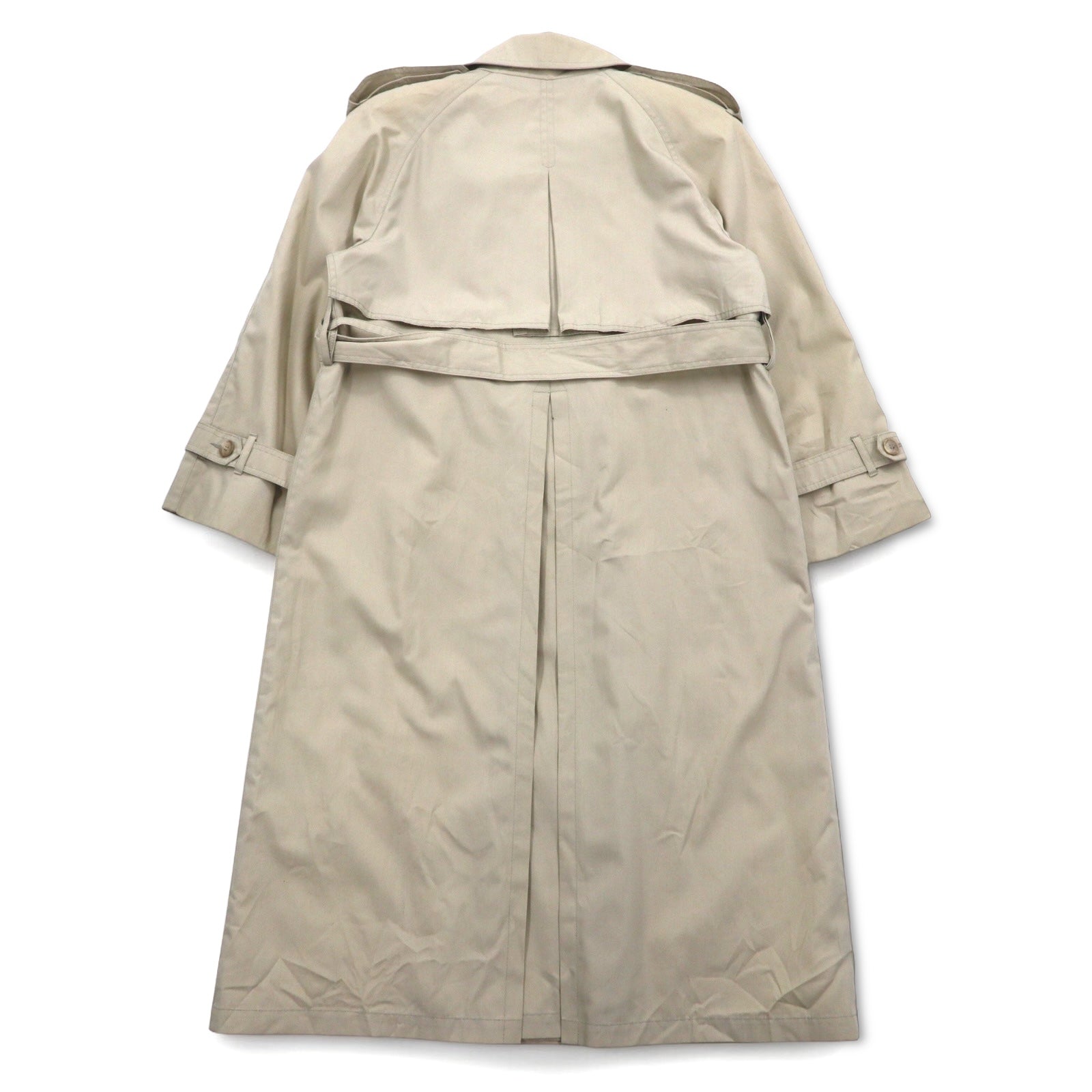 LONDON FOG Anni '90 Trench Coat Made in USA XL Beige Poliestere Cotone Fodera floreale