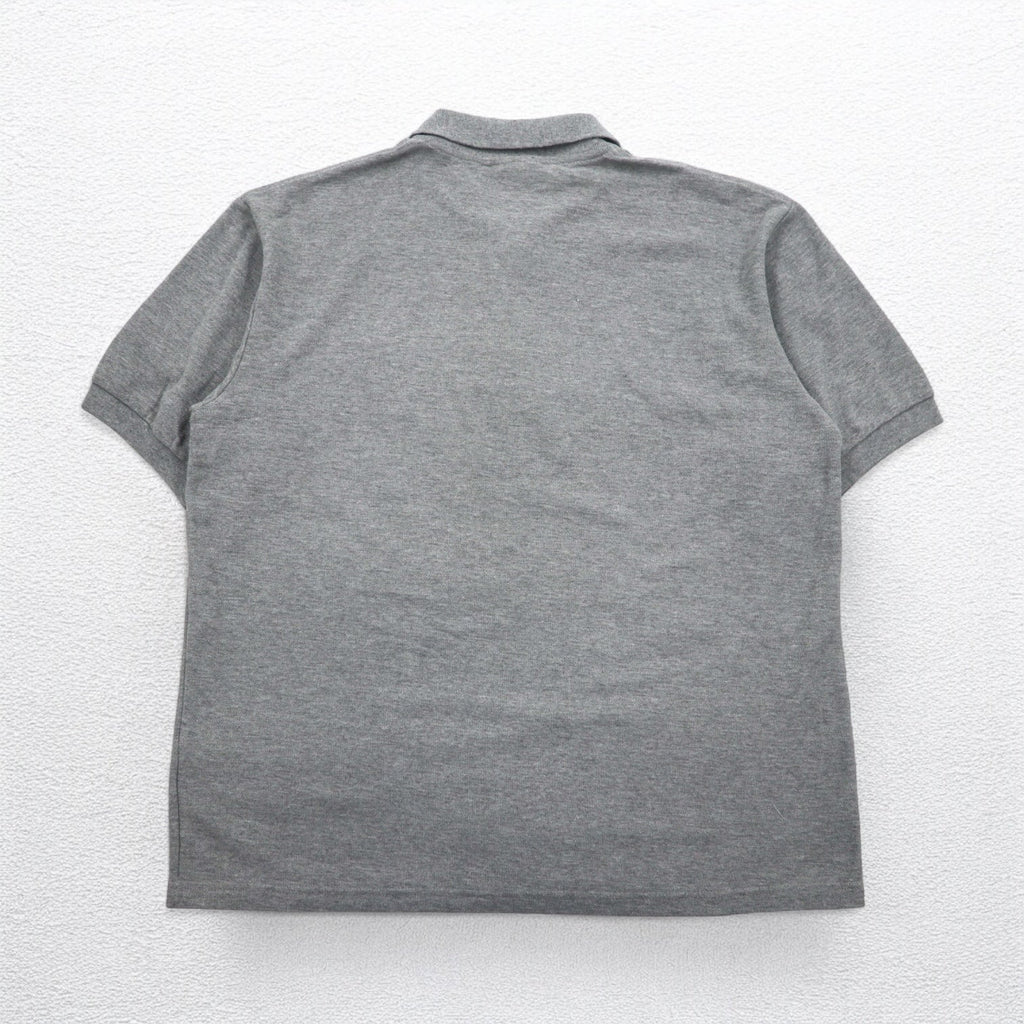 CHEMISE LACOSTE フランス製 70年代 フレンチラコステ ポロシャツ 2XL グレー 鹿の子 ワンポイントロゴ