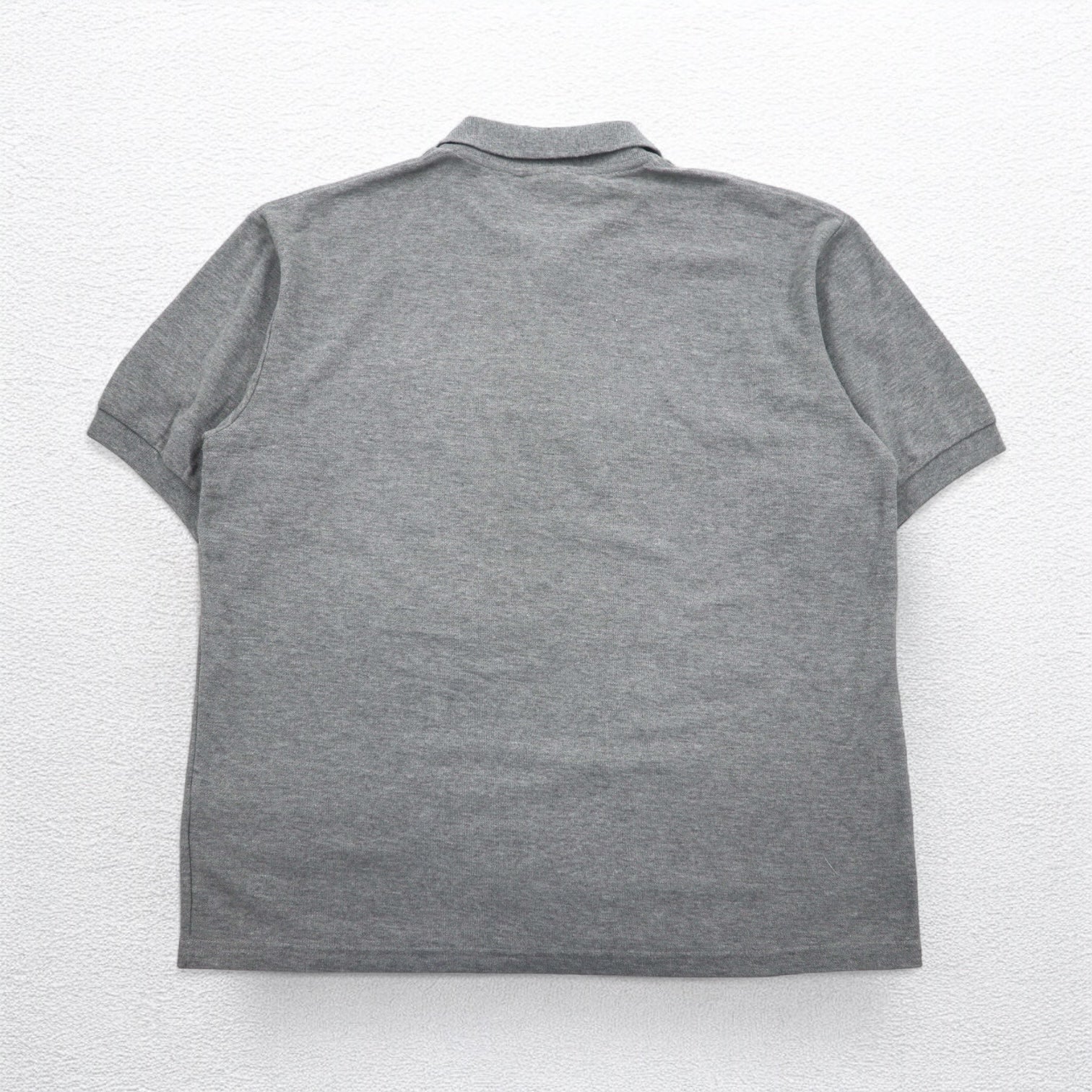 CHEMISE LACOSTE フランス製 70年代 フレンチラコステ ポロシャツ 2XL グレー 鹿の子 ワンポイントロゴ