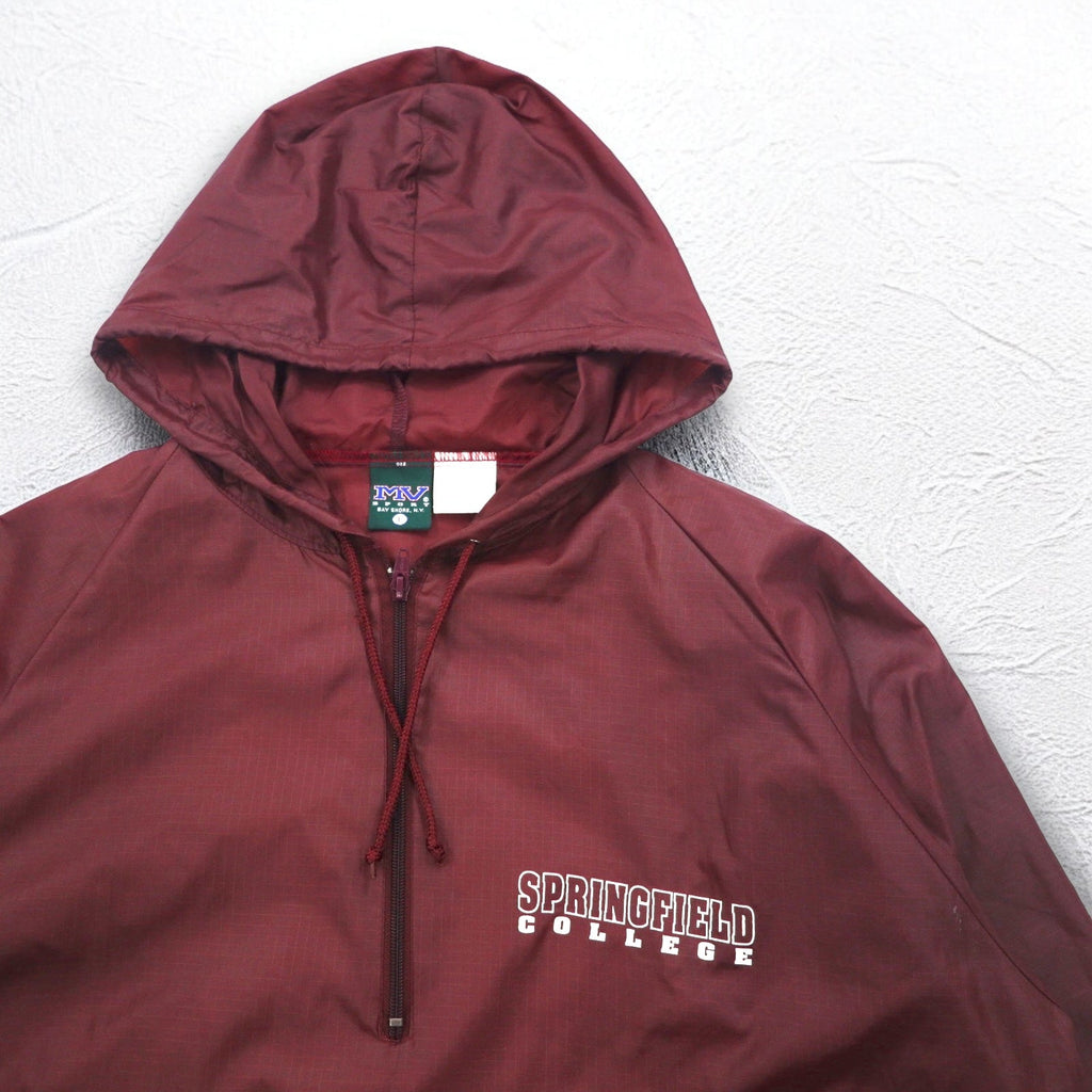 MV SPORT anni '90 Anorak a mezza zip L Nylon Ripstop Tasca frontale Fatto in Giamaica