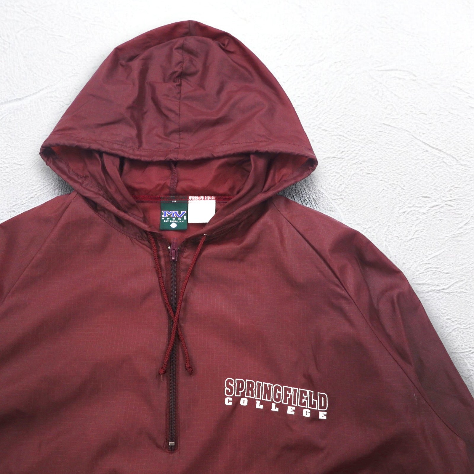 MV SPORT anni '90 Anorak a mezza zip L Nylon Ripstop Tasca frontale Fatto in Giamaica
