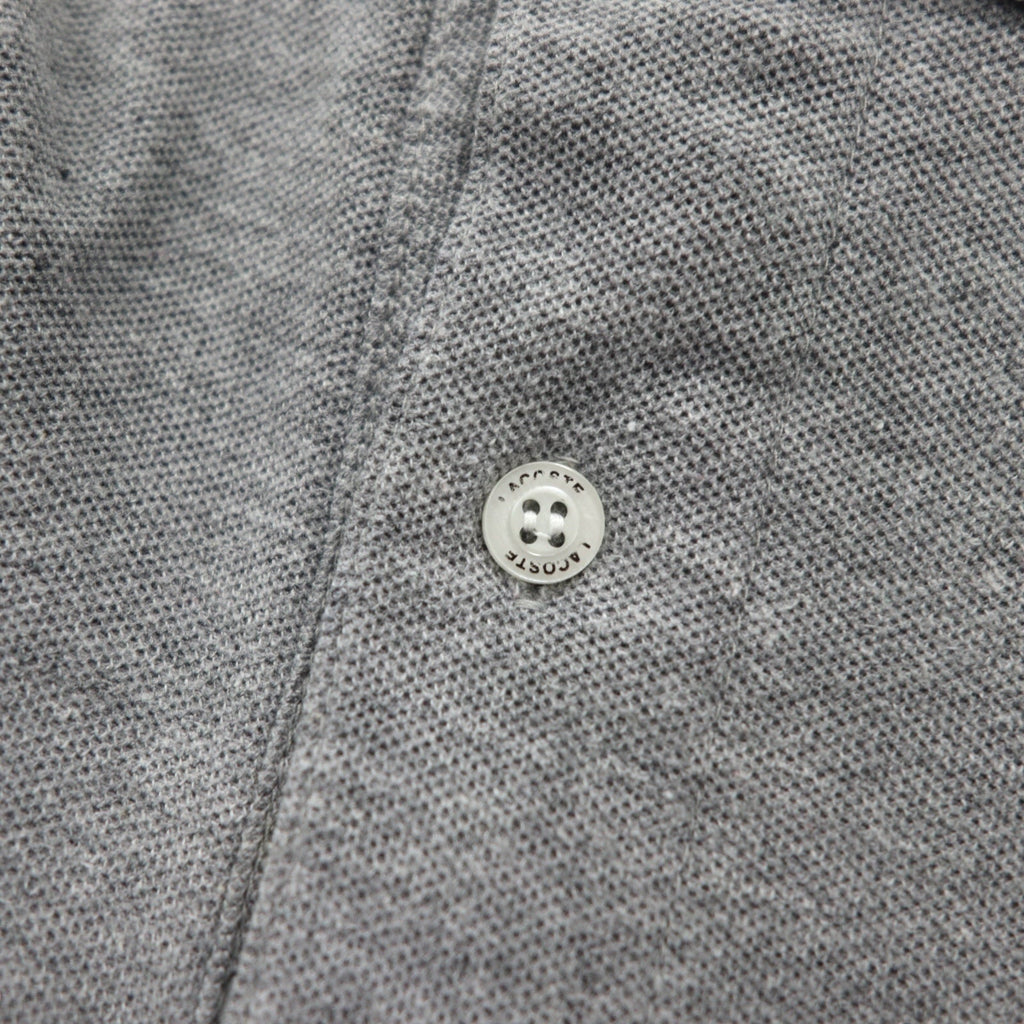 CHEMISE LACOSTE フランス製 70年代 フレンチラコステ ポロシャツ 2XL グレー 鹿の子 ワンポイントロゴ