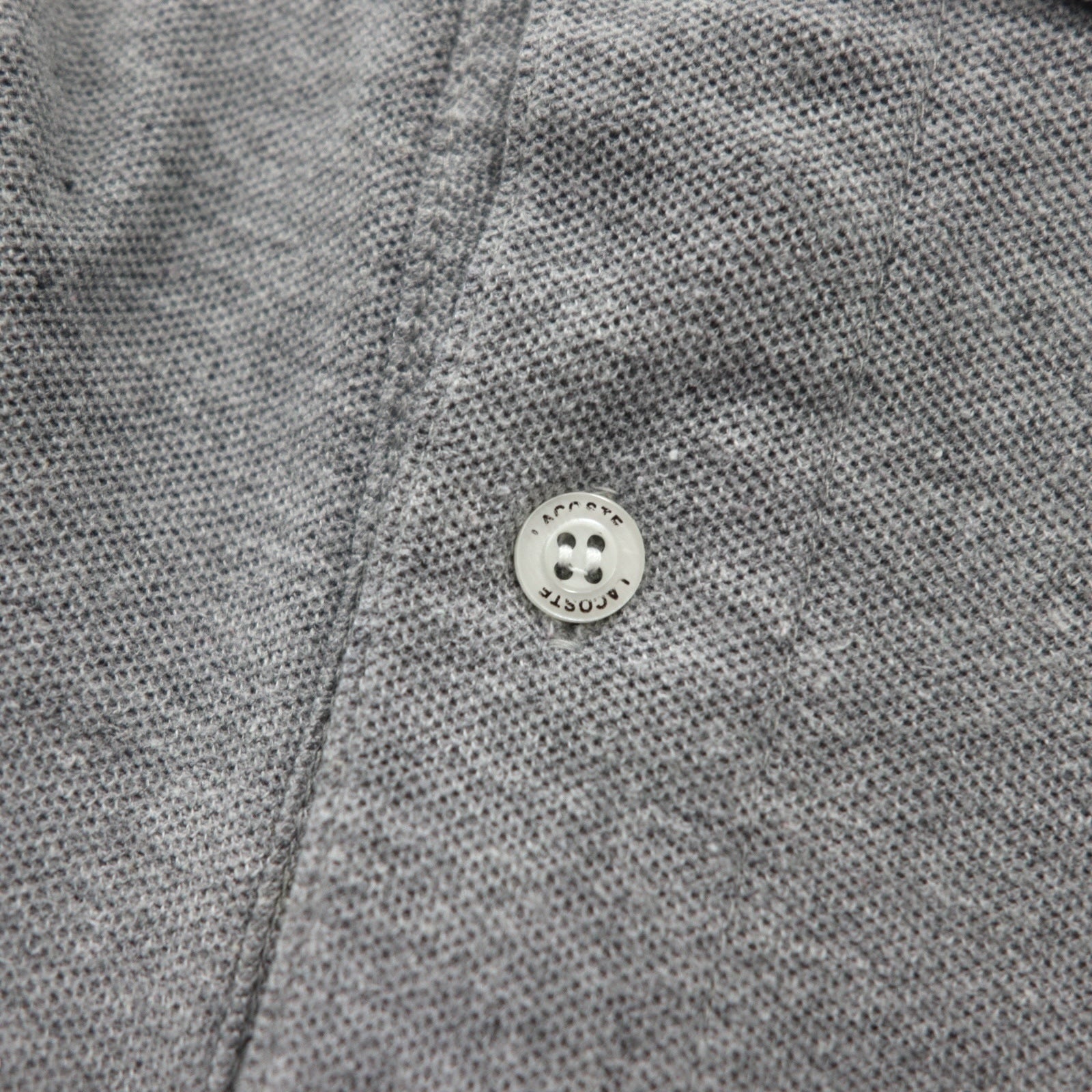 CHEMISE LACOSTE フランス製 70年代 フレンチラコステ ポロシャツ 2XL グレー 鹿の子 ワンポイントロゴ