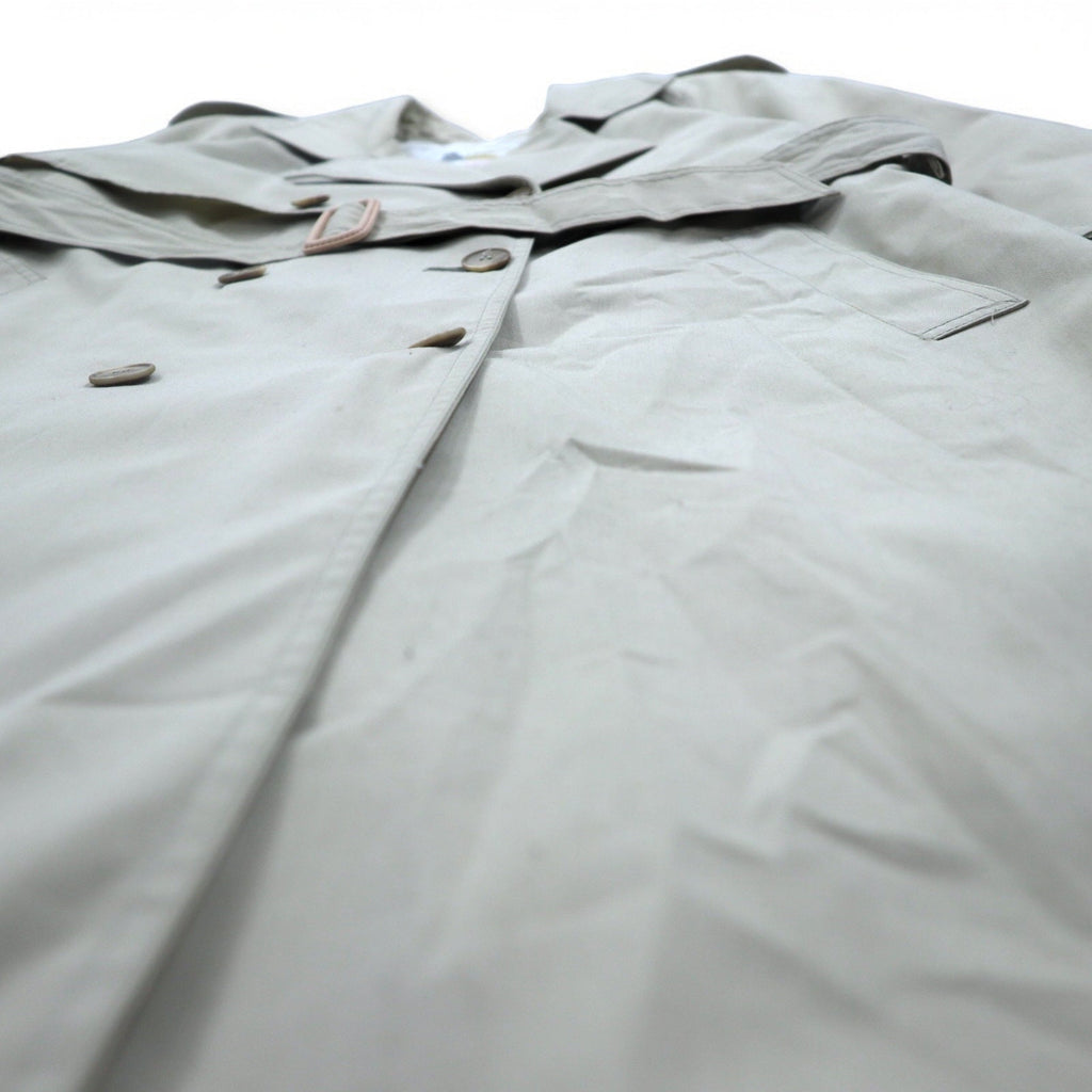 LONDON FOG Anni '90 Trench Coat Made in USA XL Beige Poliestere Cotone Fodera floreale