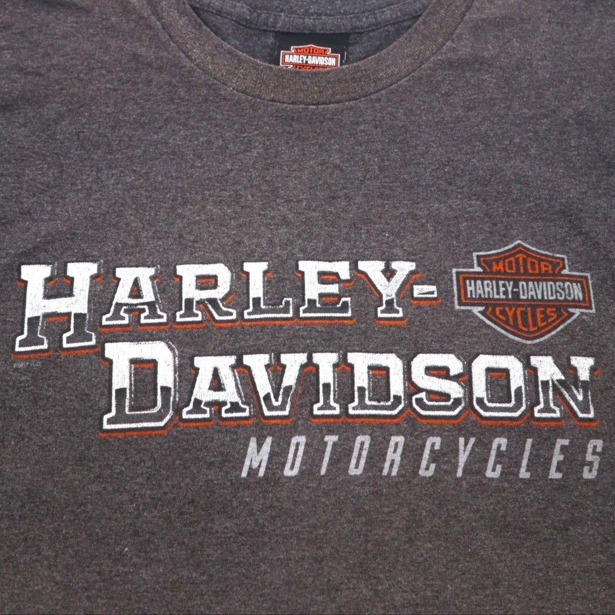 HARLEY DAVIDSON T-shirt con stampa fronte/retro 3XL Grigia SILVER EAGLE Prodotta in Nicaragua