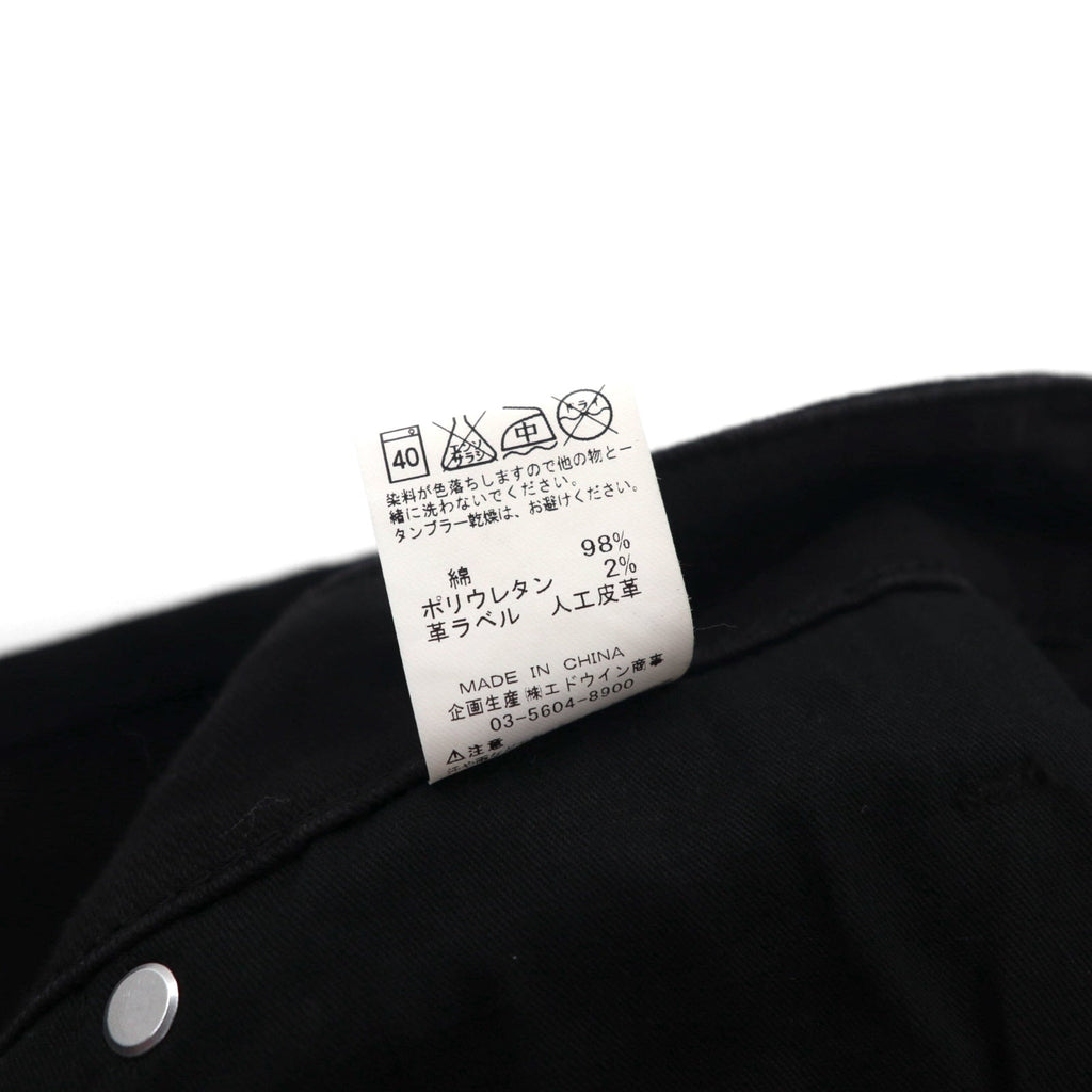 Wrangler 5ポケット ストレート デニムパンツ ジーンズ M ブラック ストレッチ W34533