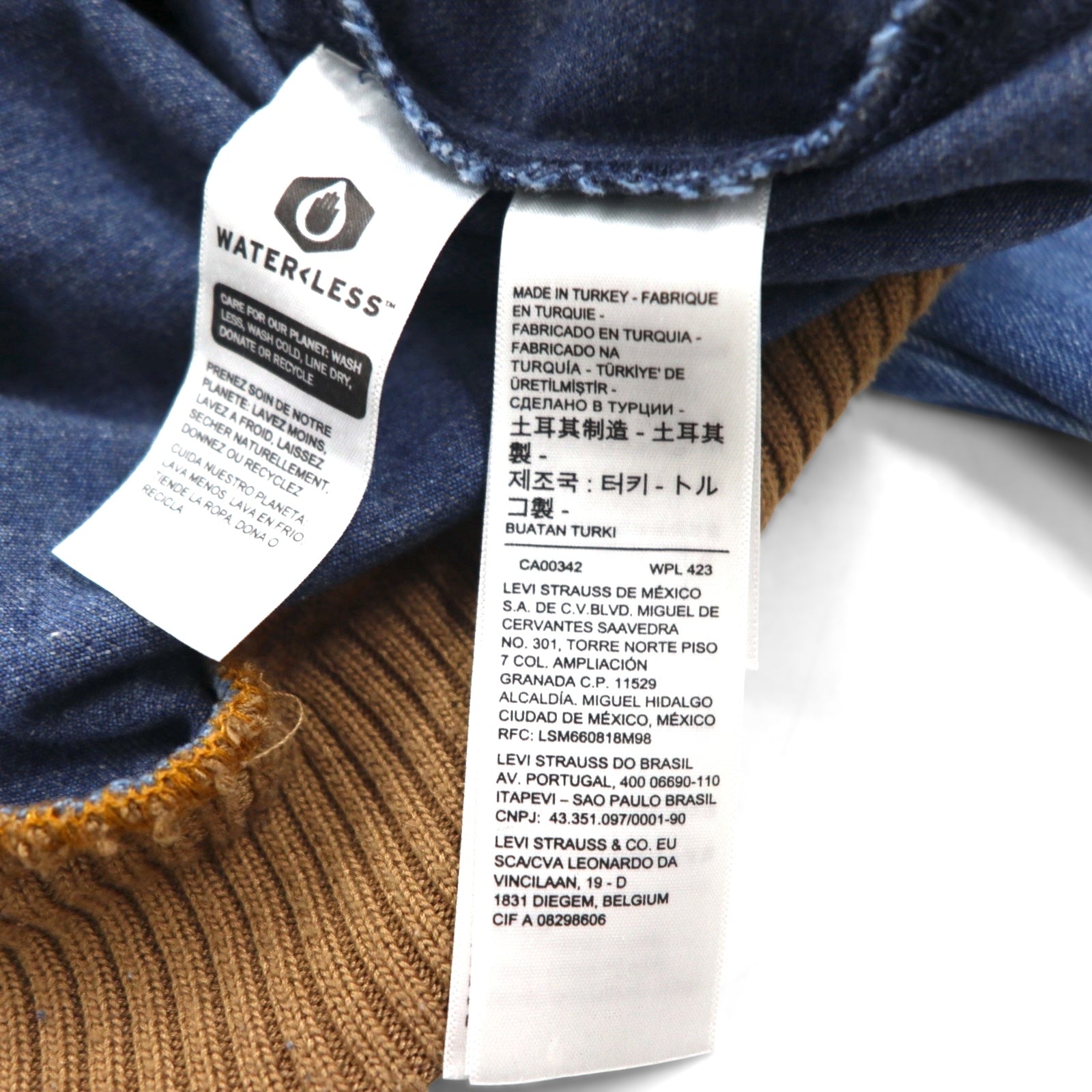 LEVI'S VINTAGE CLOTHING ( LVC ) デニム フーデッドジャケット ジップパーカー M  オレンジタブ ORANGE TAB HOODED JACKET A2217-0000 未使用品 TALONジップ デカ五角形 ARCHIVES
