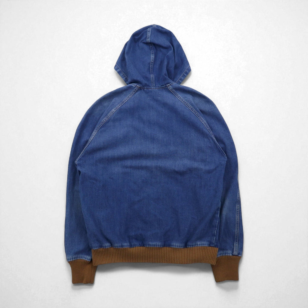 LEVI'S VINTAGE CLOTHING ( LVC ) デニム フーデッドジャケット ジップパーカー M  オレンジタブ ORANGE TAB HOODED JACKET A2217-0000 未使用品 TALONジップ デカ五角形 ARCHIVES