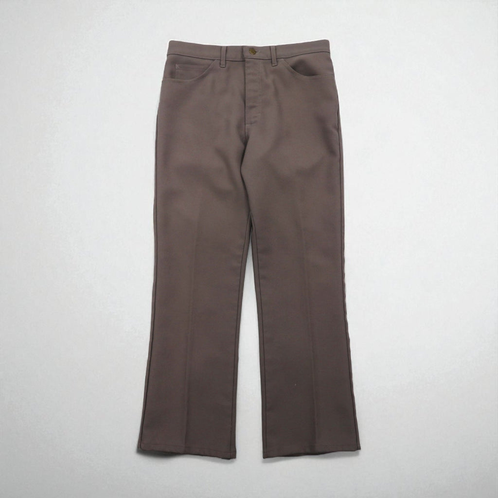 Lee 80年代 USA製 スタプレ STA-PREST ブーツカット フレア スラックスパンツ M ベージュ 202