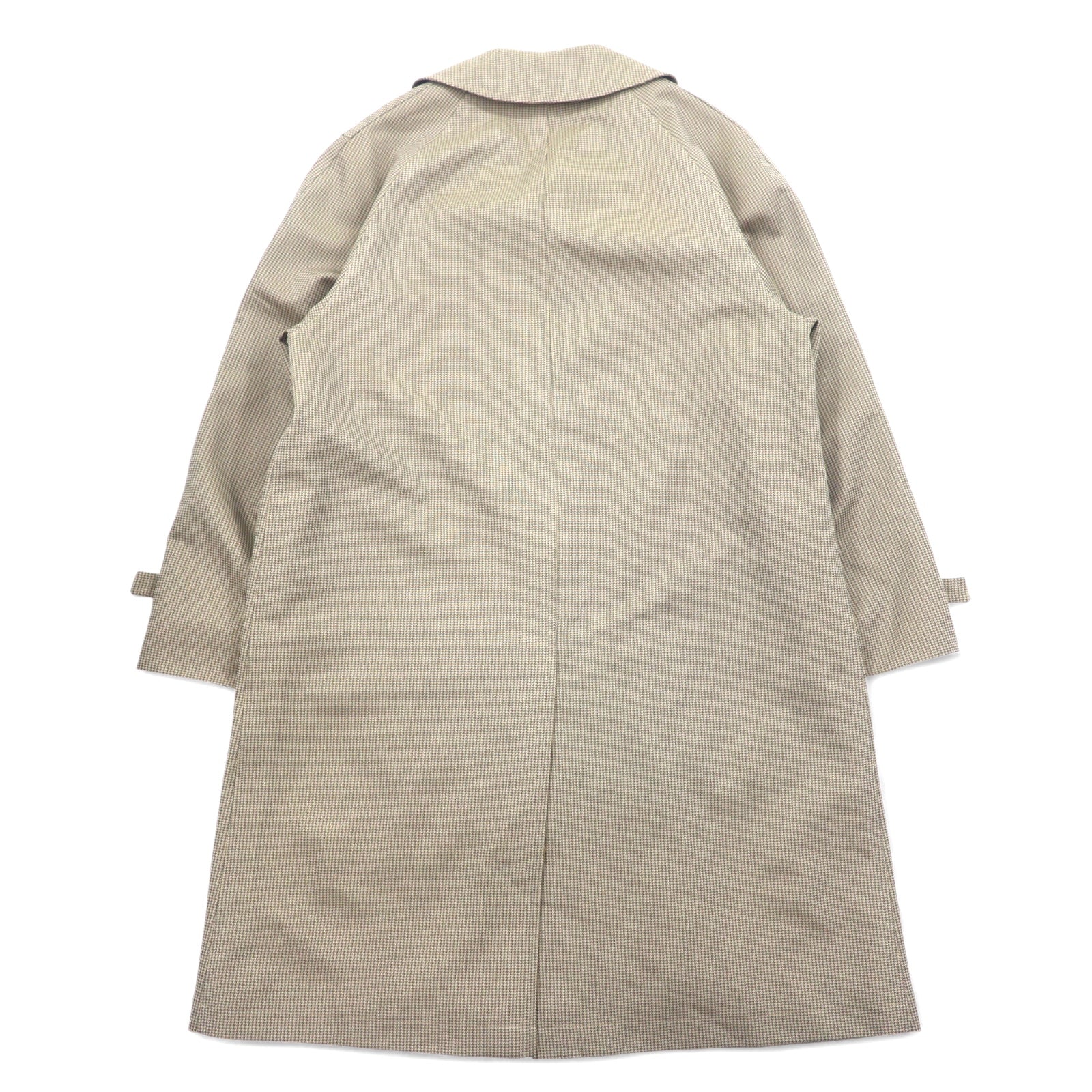 Anni '80 Neiman-Marcus Trench coat Pied de Poule 40 Grigio Beige RASCHEL WARP KNIT