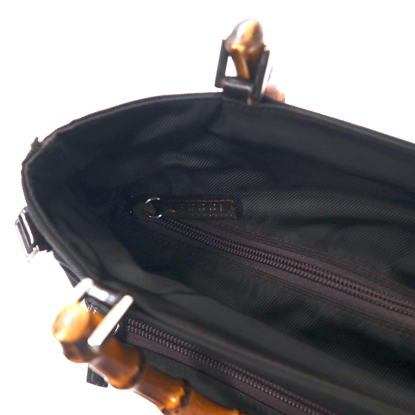 GUCCI Borsa a mano Bamboo Borsa a tracolla Marrone Nylon 000 2122 0506 Made in Italy