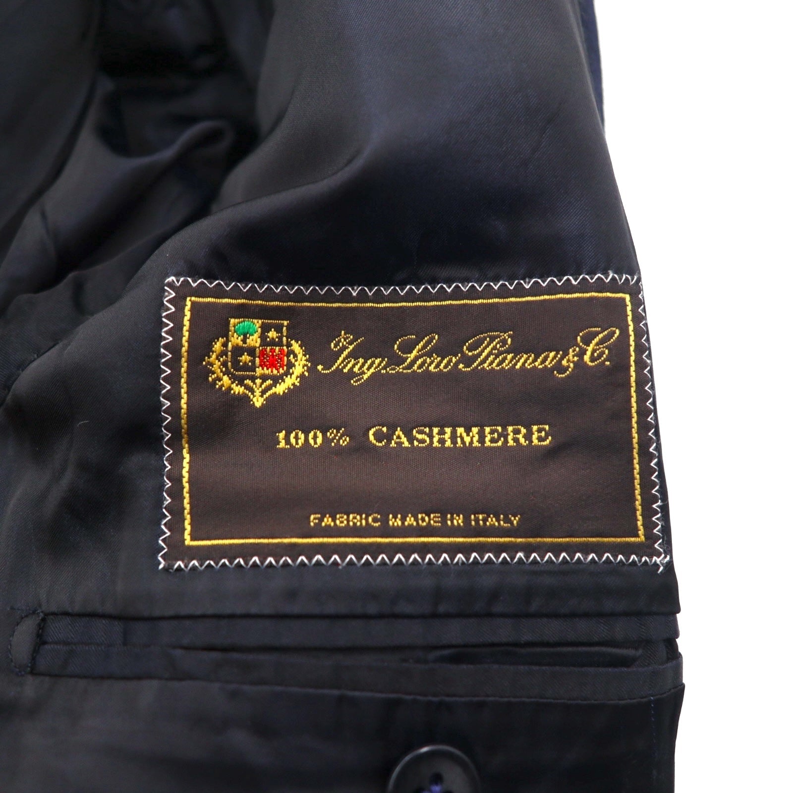 Loro Piana カシミア 100% ロングコート チェスターコート L ネイビー PAL ZIERI イタリア製