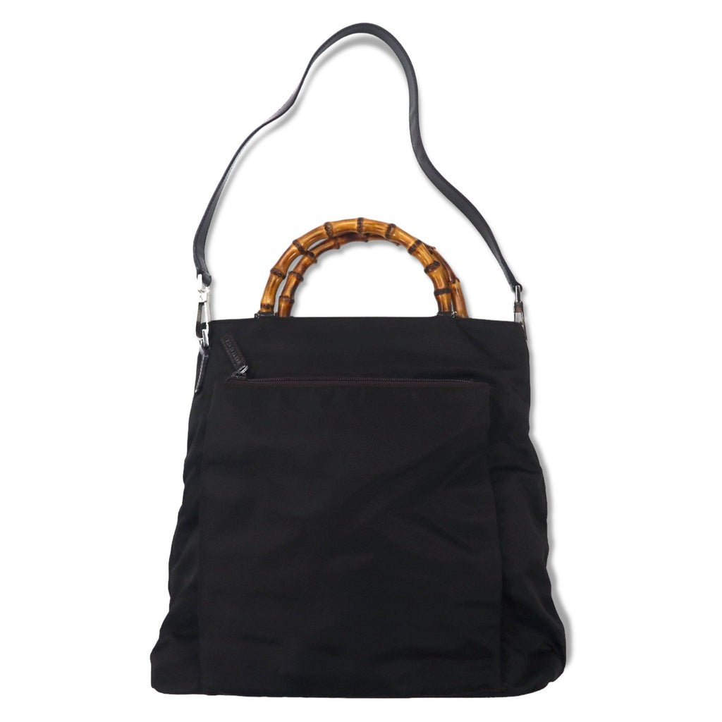 GUCCI Borsa a mano Bamboo Borsa a tracolla Marrone Nylon 000 2122 0506 Made in Italy