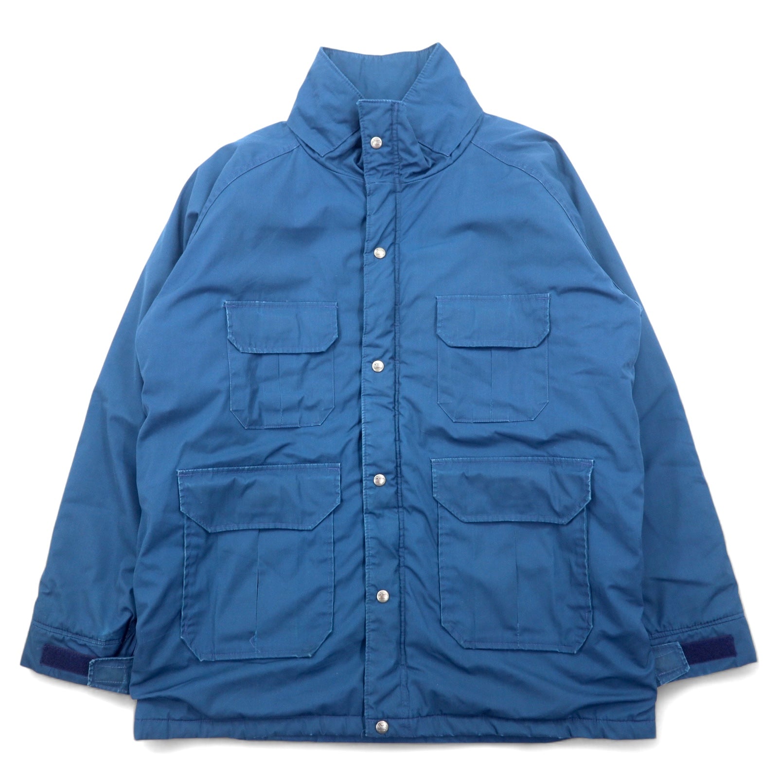 Woolrich giacca isolante anni '80 Made in USA taglia L nylon blu doppia zip fodera a quadri imbottitura coulisse