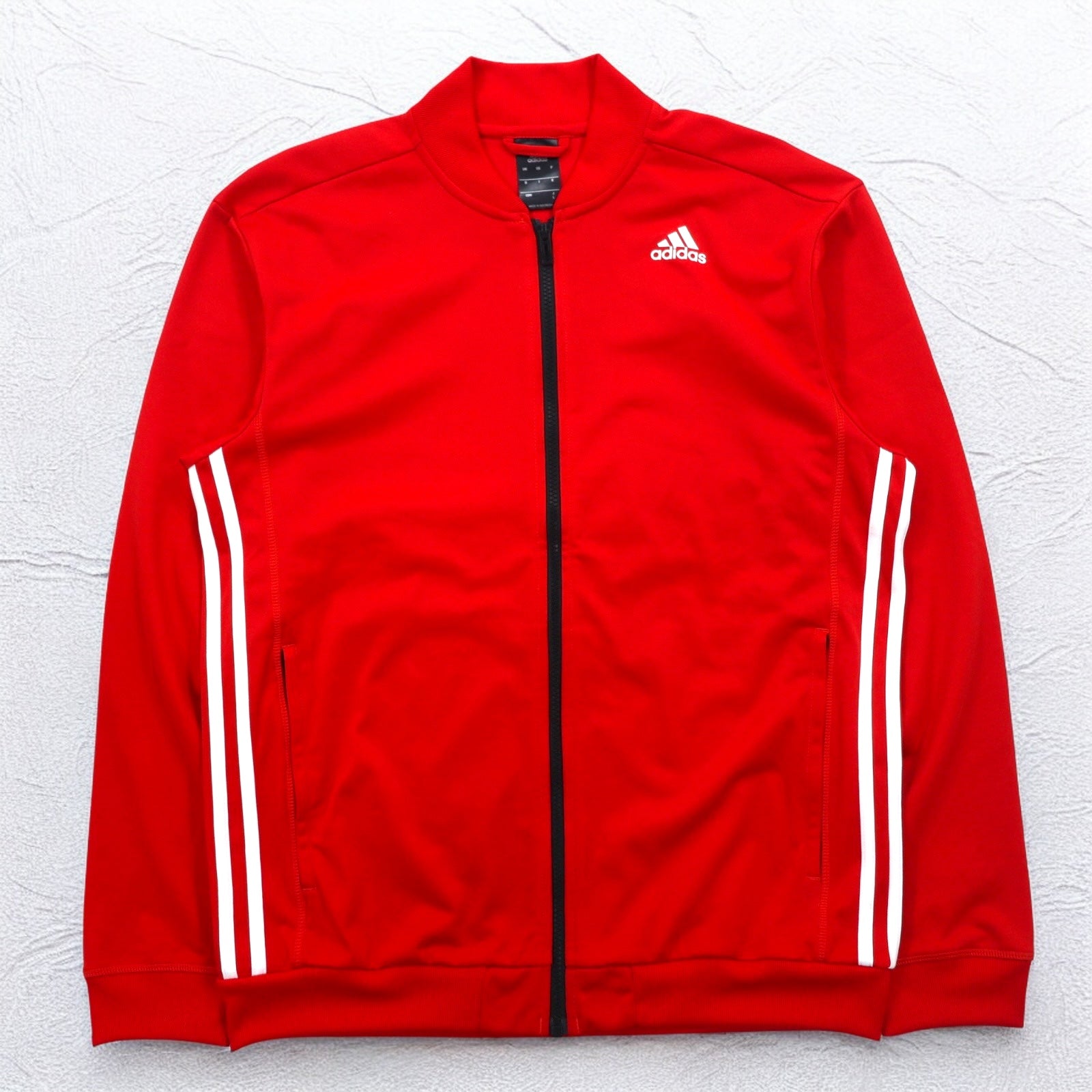 adidas Essential Track Jacket Tuta L Rossa 3 strisce Red Essential Track Jacket AB9185