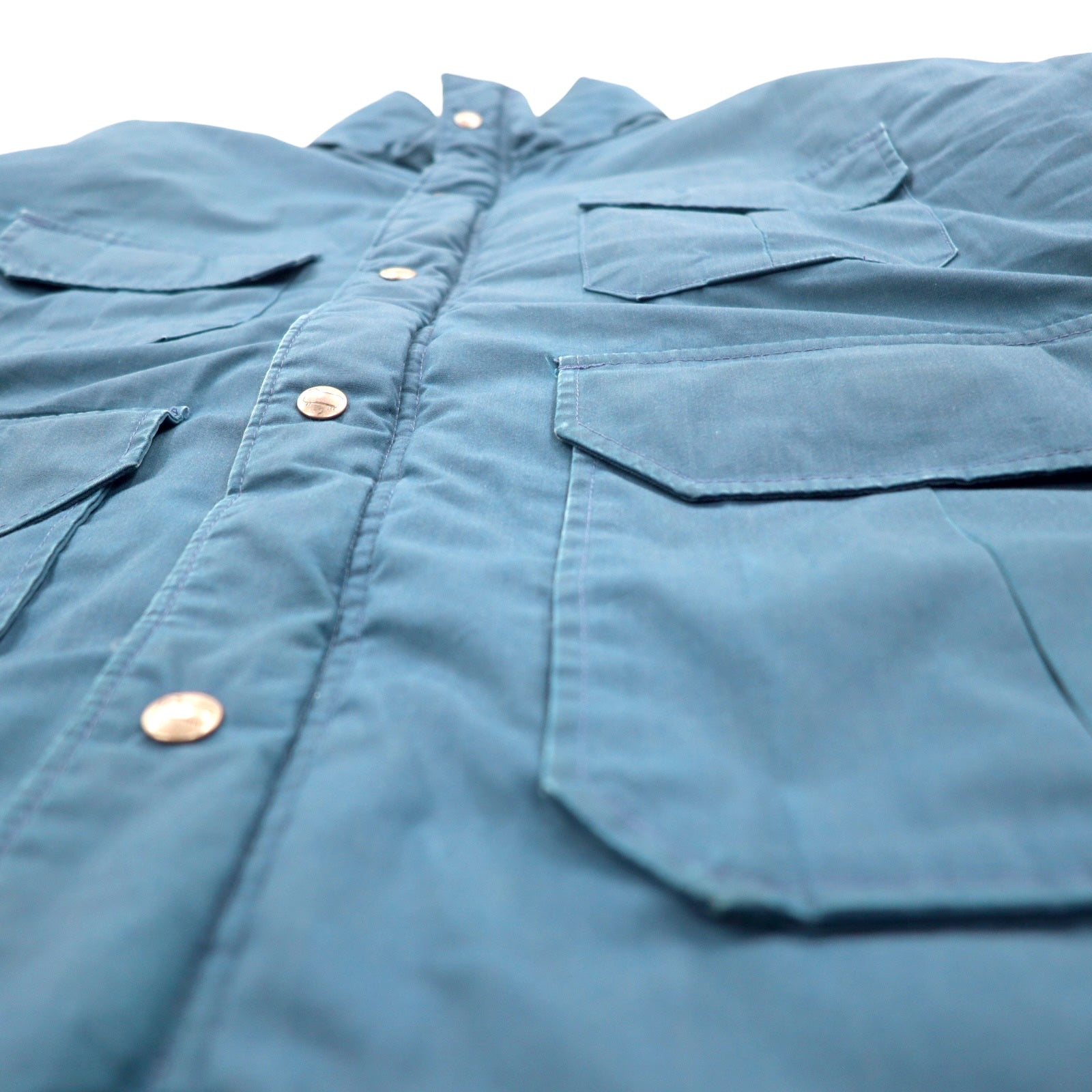 Woolrich giacca isolante anni '80 Made in USA taglia L nylon blu doppia zip fodera a quadri imbottitura coulisse