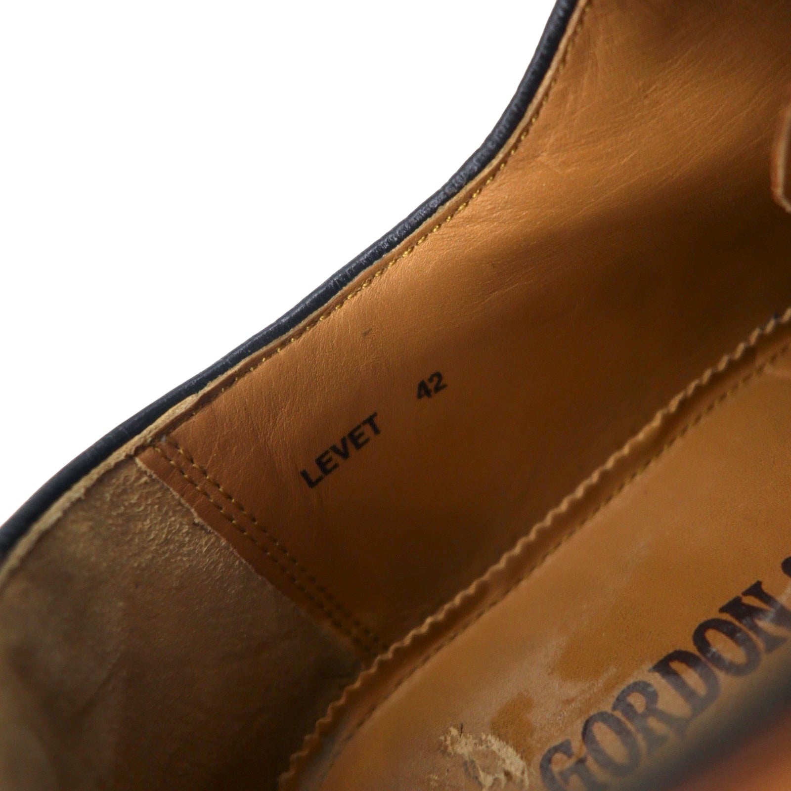 GORDON & BROS. Scarpe da campagna in pelle marrone con punta ad ala a medaglione 26cm