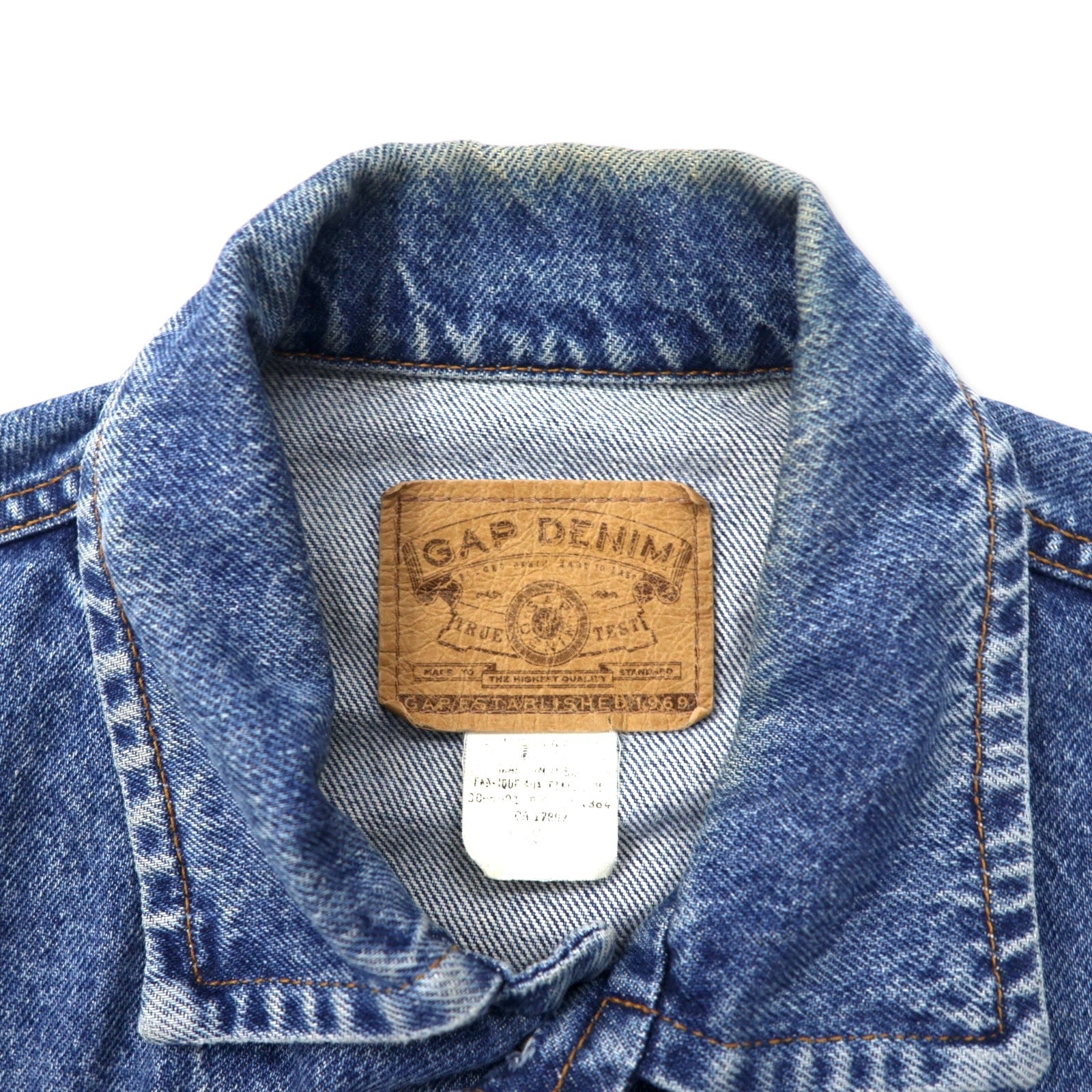 GAP DENIM Prodotto negli USA anni '90 Old Gap Giacca di jeans Gilet denim S blu cotone