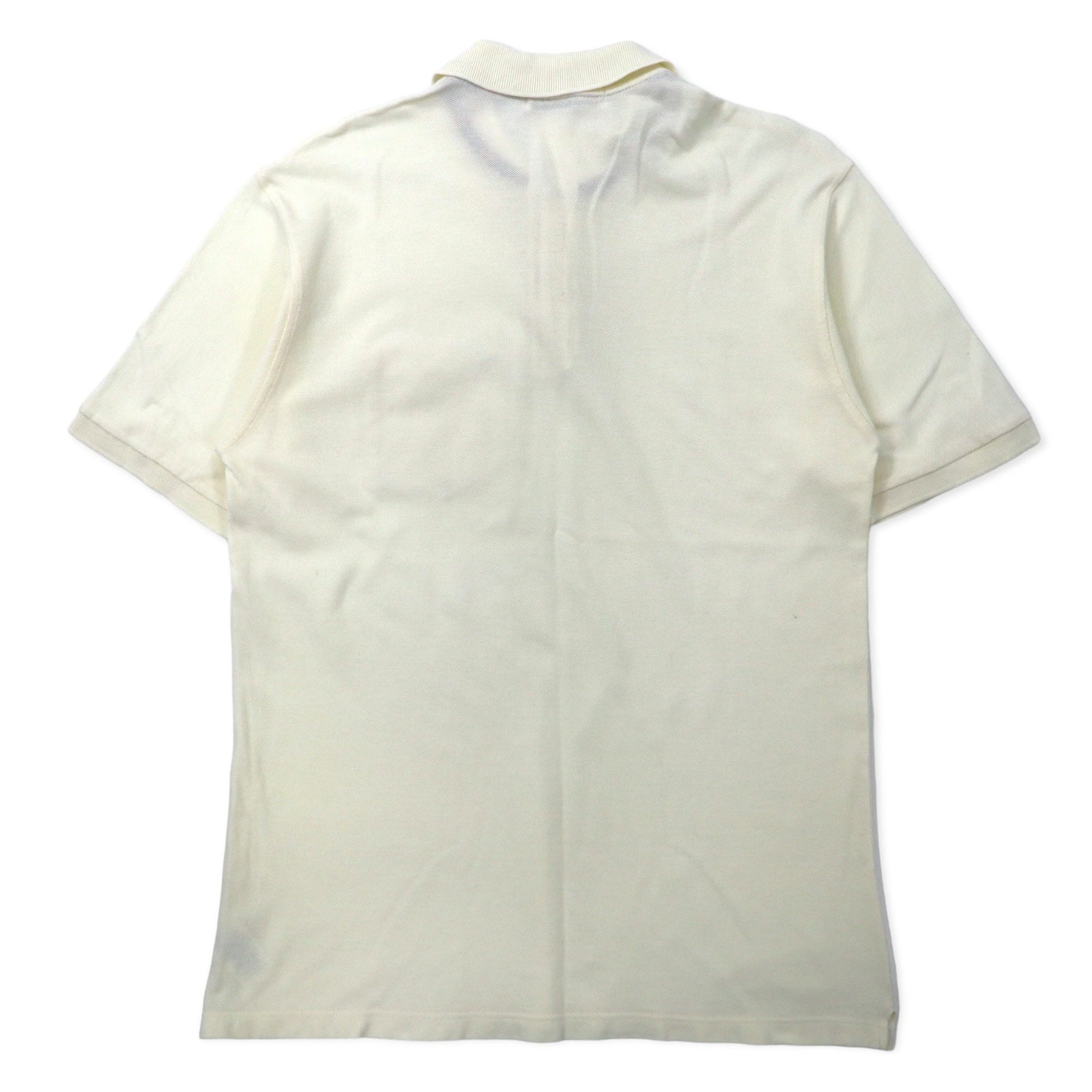 Polo Burberrys, made in England, con inserti Nova Check, taglia L, colore crema, in cotone
