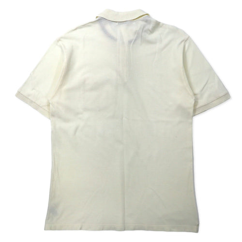 Polo Burberrys, made in England, con inserti Nova Check, taglia L, colore crema, in cotone